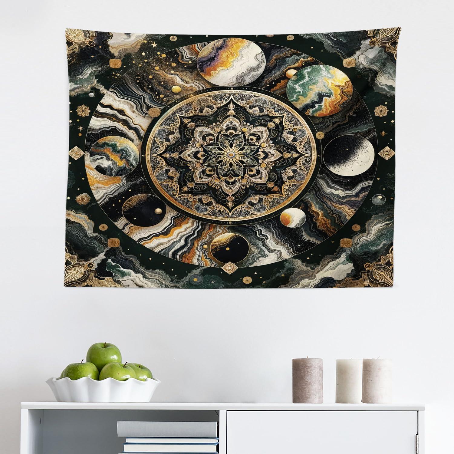 imageAmbesonne Rustic Tapestry Close Line of Poppy Petals Field Meadow Summer Holiday Sun Plant Floral Theme Wide Wall Hanging for Bedroom Living Room Dorm 60quot X 40quot Orange BrownDark Grey Earth Yellow