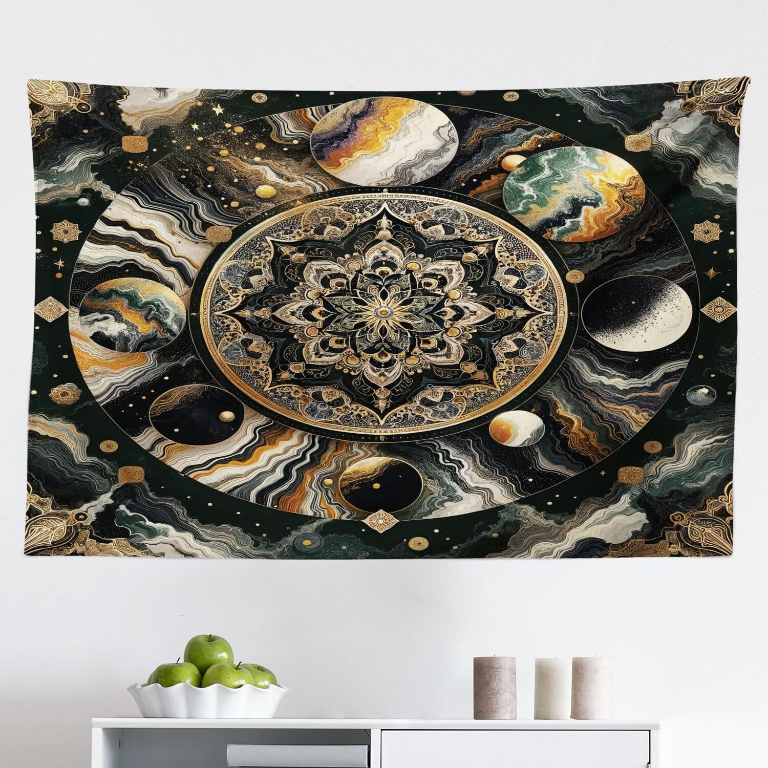 imageAmbesonne Rustic Tapestry Close Line of Poppy Petals Field Meadow Summer Holiday Sun Plant Floral Theme Wide Wall Hanging for Bedroom Living Room Dorm 60quot X 40quot Orange BrownDark Grey Earth Yellow