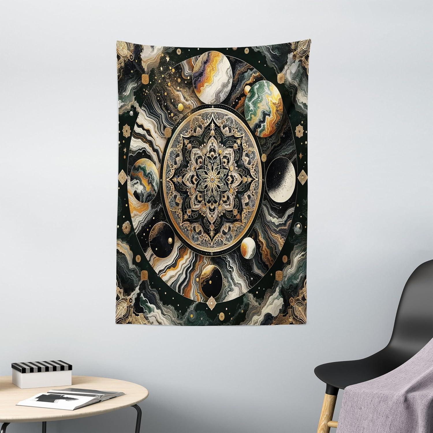 imageAmbesonne Rustic Tapestry Close Line of Poppy Petals Field Meadow Summer Holiday Sun Plant Floral Theme Wide Wall Hanging for Bedroom Living Room Dorm 60quot X 40quot Orange BrownDark Grey Earth Yellow