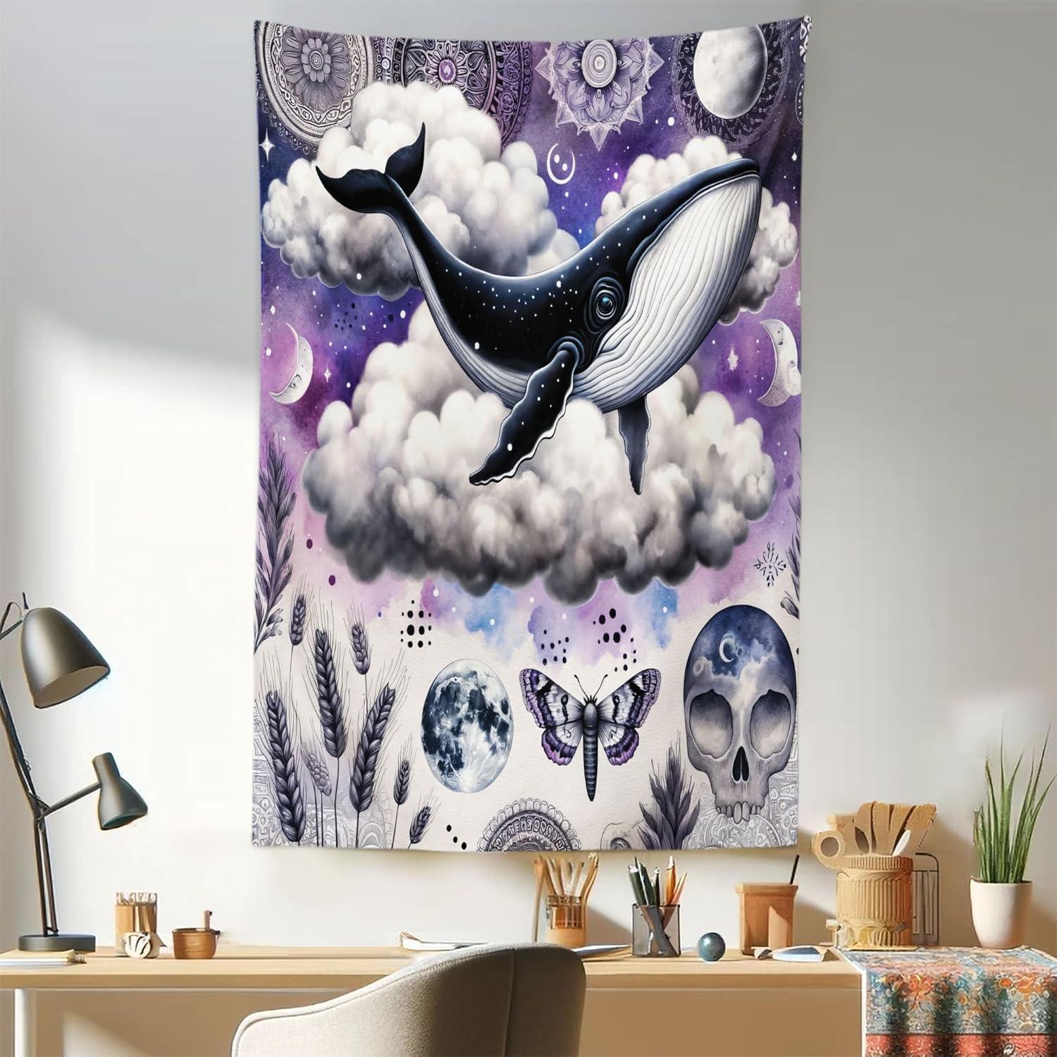 imageAmbesonne Rustic Tapestry Close Line of Poppy Petals Field Meadow Summer Holiday Sun Plant Floral Theme Wide Wall Hanging for Bedroom Living Room Dorm 60quot X 40quot Orange BrownLavender Dark Indigo