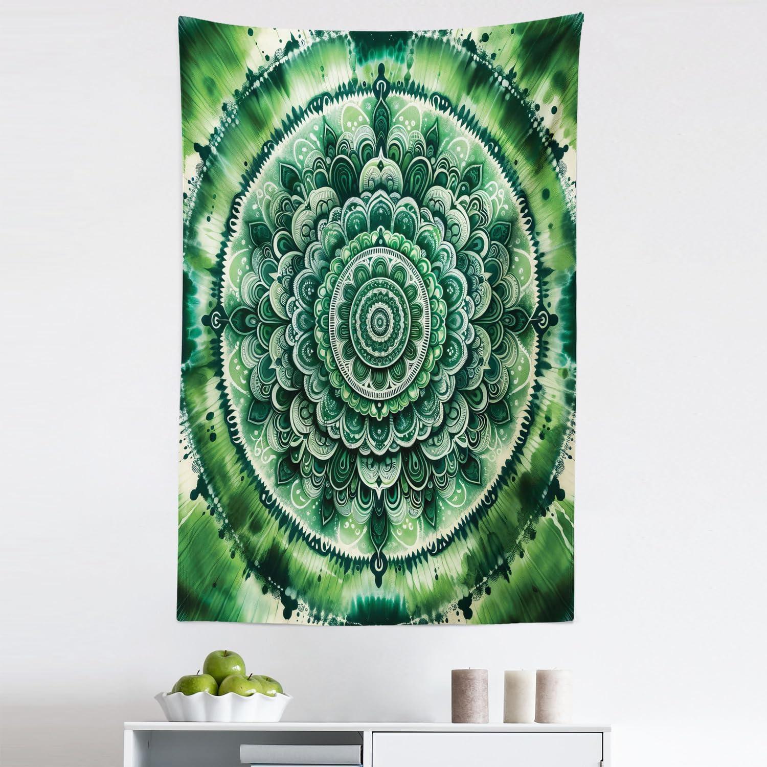 imageAmbesonne Rustic Tapestry Close Line of Poppy Petals Field Meadow Summer Holiday Sun Plant Floral Theme Wide Wall Hanging for Bedroom Living Room Dorm 60quot X 40quot Orange BrownEmerald and Green