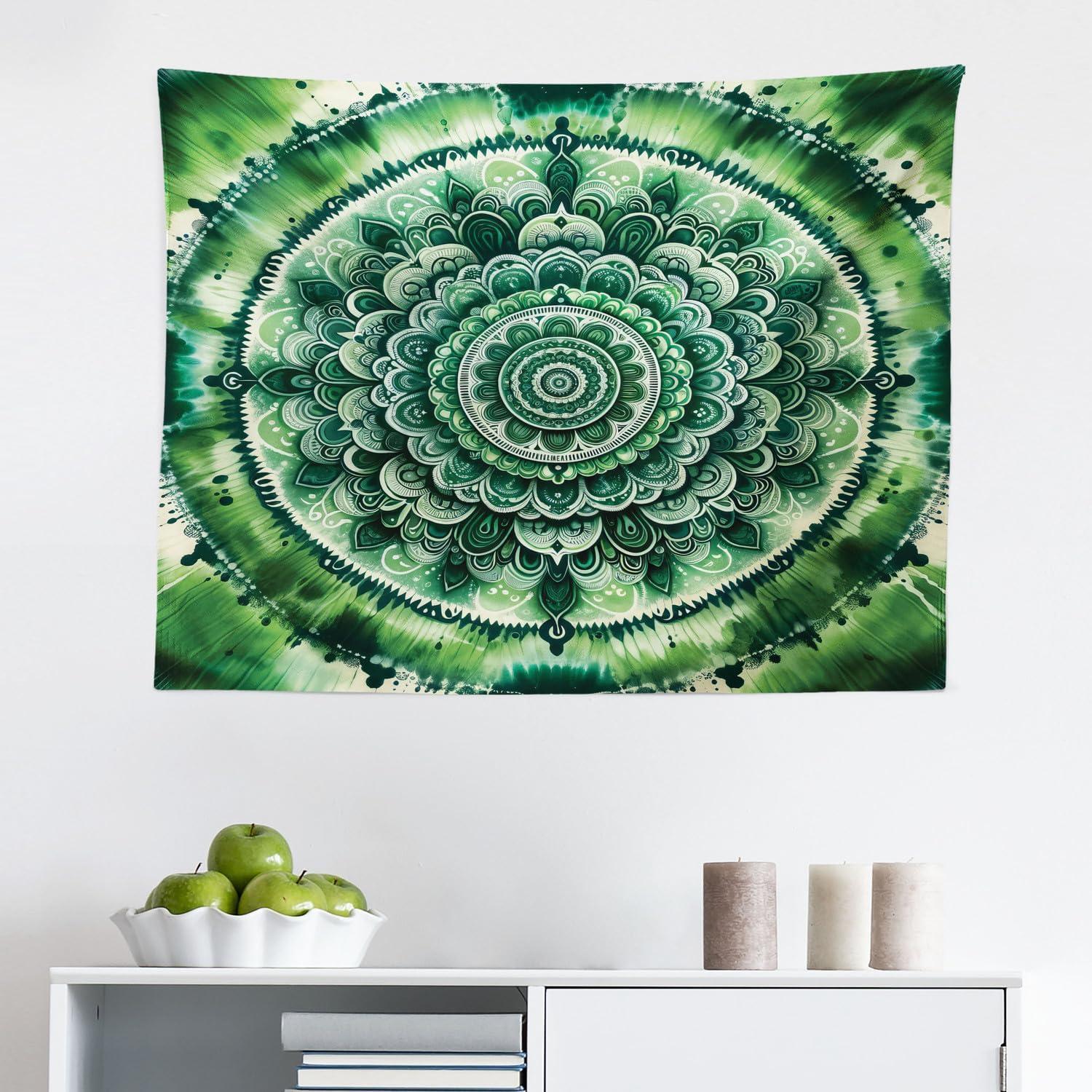 imageAmbesonne Rustic Tapestry Close Line of Poppy Petals Field Meadow Summer Holiday Sun Plant Floral Theme Wide Wall Hanging for Bedroom Living Room Dorm 60quot X 40quot Orange BrownEmerald and Green