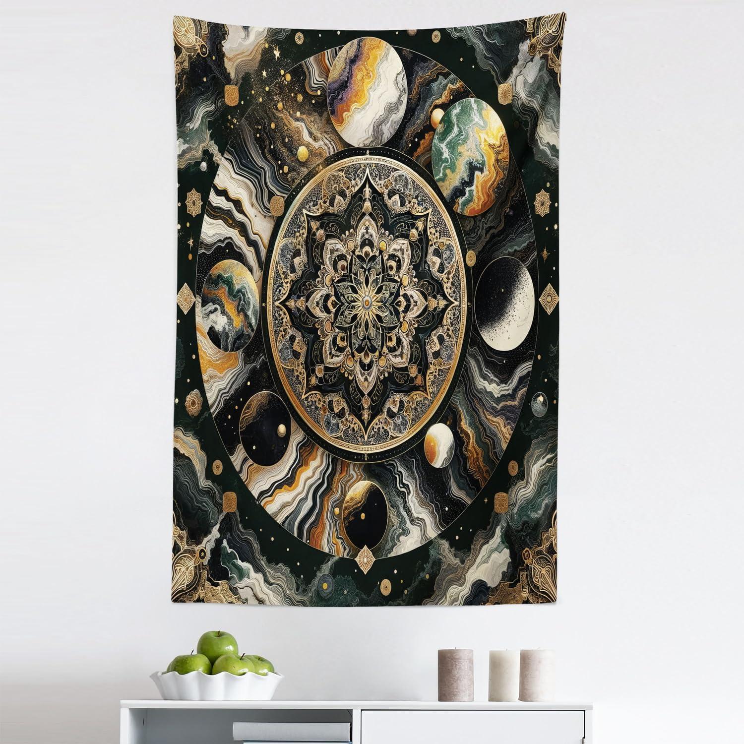 imageAmbesonne Rustic Tapestry Close Line of Poppy Petals Field Meadow Summer Holiday Sun Plant Floral Theme Wide Wall Hanging for Bedroom Living Room Dorm 60quot X 40quot Orange BrownDark Grey Earth Yellow