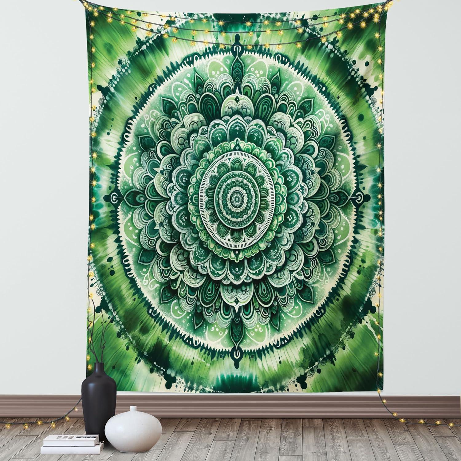 imageAmbesonne Rustic Tapestry Close Line of Poppy Petals Field Meadow Summer Holiday Sun Plant Floral Theme Wide Wall Hanging for Bedroom Living Room Dorm 60quot X 40quot Orange BrownEmerald and Green