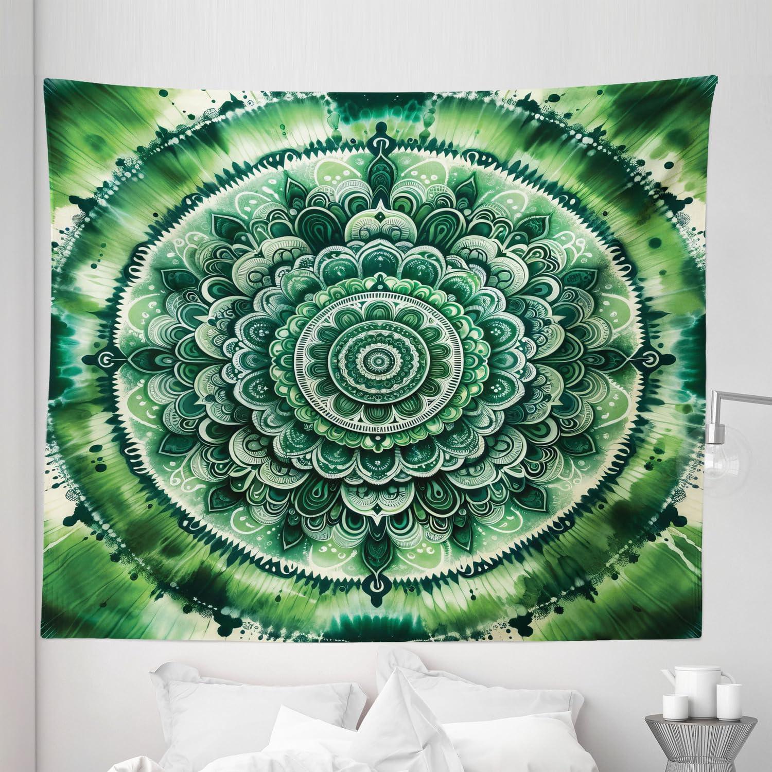 imageAmbesonne Rustic Tapestry Close Line of Poppy Petals Field Meadow Summer Holiday Sun Plant Floral Theme Wide Wall Hanging for Bedroom Living Room Dorm 60quot X 40quot Orange BrownEmerald and Green