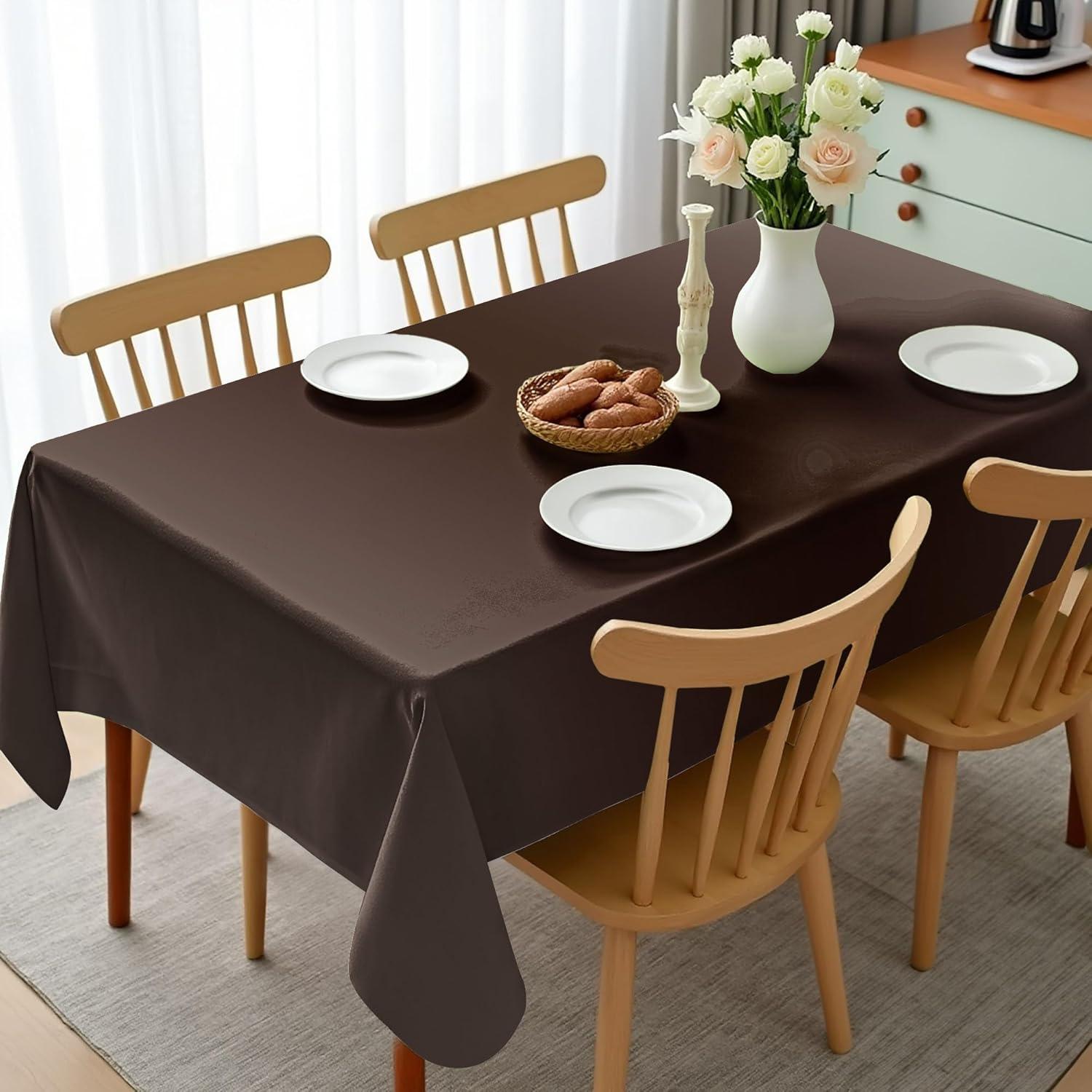 imageAmbesonne Tan and Brown Tablecloth Old Fashioned Check Plaid Pattern Scottish Tartan Inspired Geometric Design Rectangular Table Cover for Dining Room Kitchen Decor 52quot X 70quot Brown TanBrown Ombre
