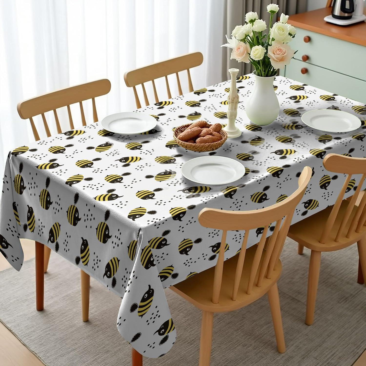 imageAmbesonne Tan and Brown Tablecloth Old Fashioned Check Plaid Pattern Scottish Tartan Inspired Geometric Design Rectangular Table Cover for Dining Room Kitchen Decor 52quot X 70quot Brown TanYellow White Black