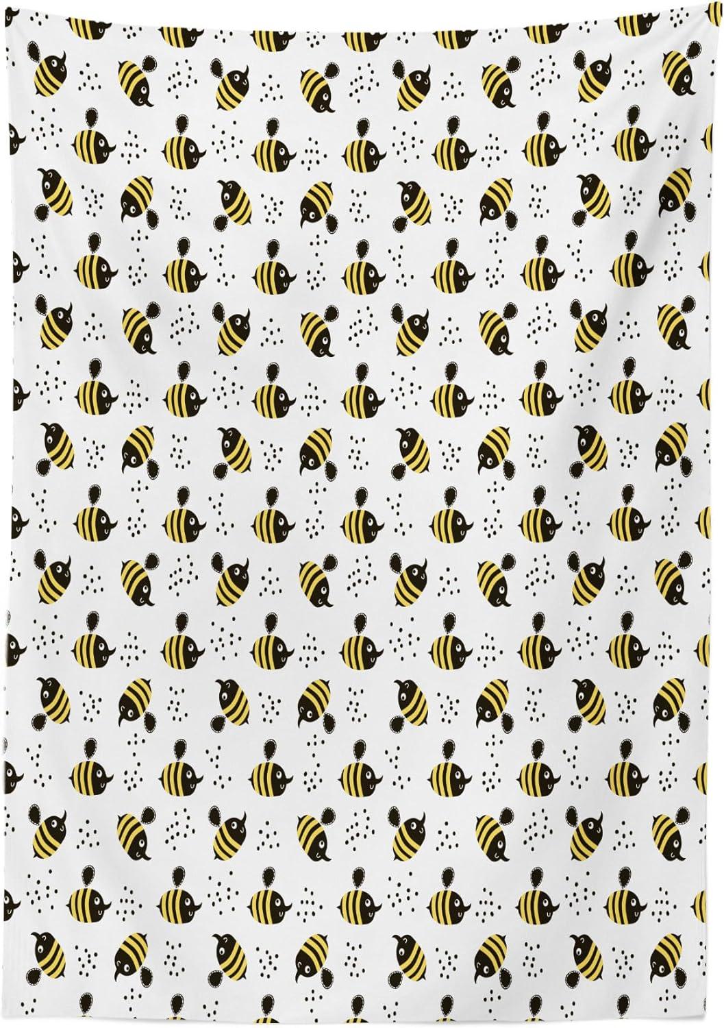 imageAmbesonne Tan and Brown Tablecloth Old Fashioned Check Plaid Pattern Scottish Tartan Inspired Geometric Design Rectangular Table Cover for Dining Room Kitchen Decor 52quot X 70quot Brown TanYellow White Black