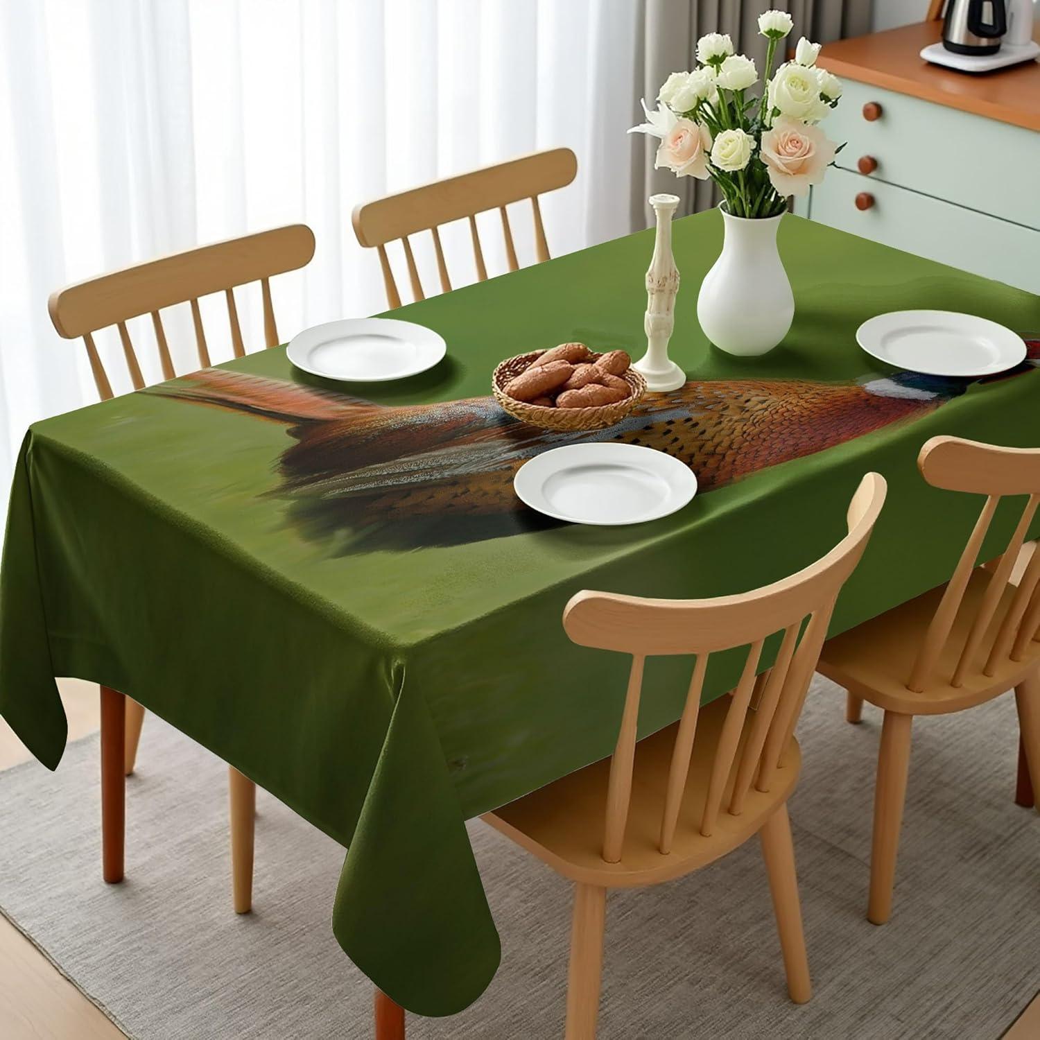 imageAmbesonne Tan and Brown Tablecloth Old Fashioned Check Plaid Pattern Scottish Tartan Inspired Geometric Design Rectangular Table Cover for Dining Room Kitchen Decor 52quot X 70quot Brown TanOrange Green