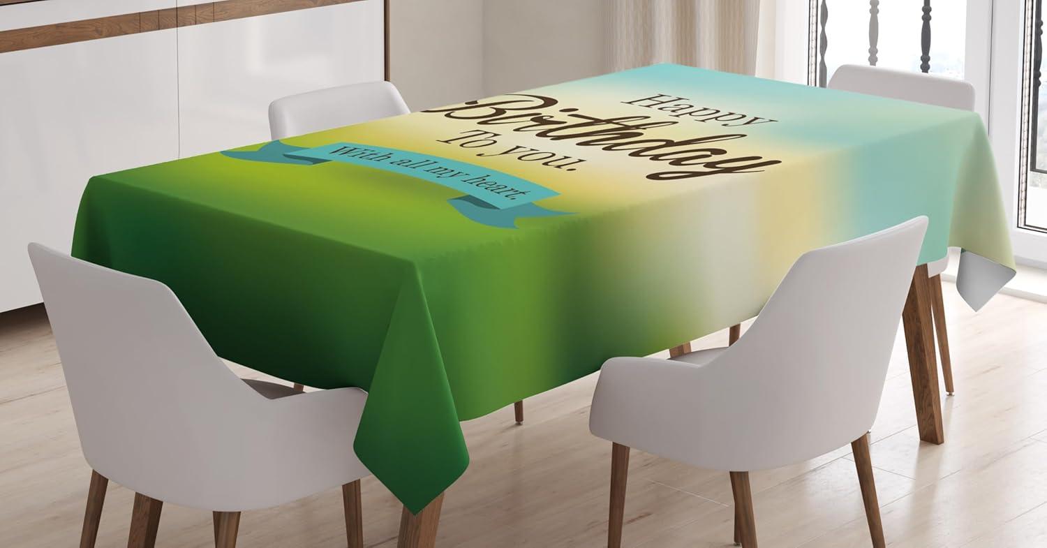 imageAmbesonne Tan and Brown Tablecloth Old Fashioned Check Plaid Pattern Scottish Tartan Inspired Geometric Design Rectangular Table Cover for Dining Room Kitchen Decor 52quot X 70quot Brown TanTurquoise Yellow