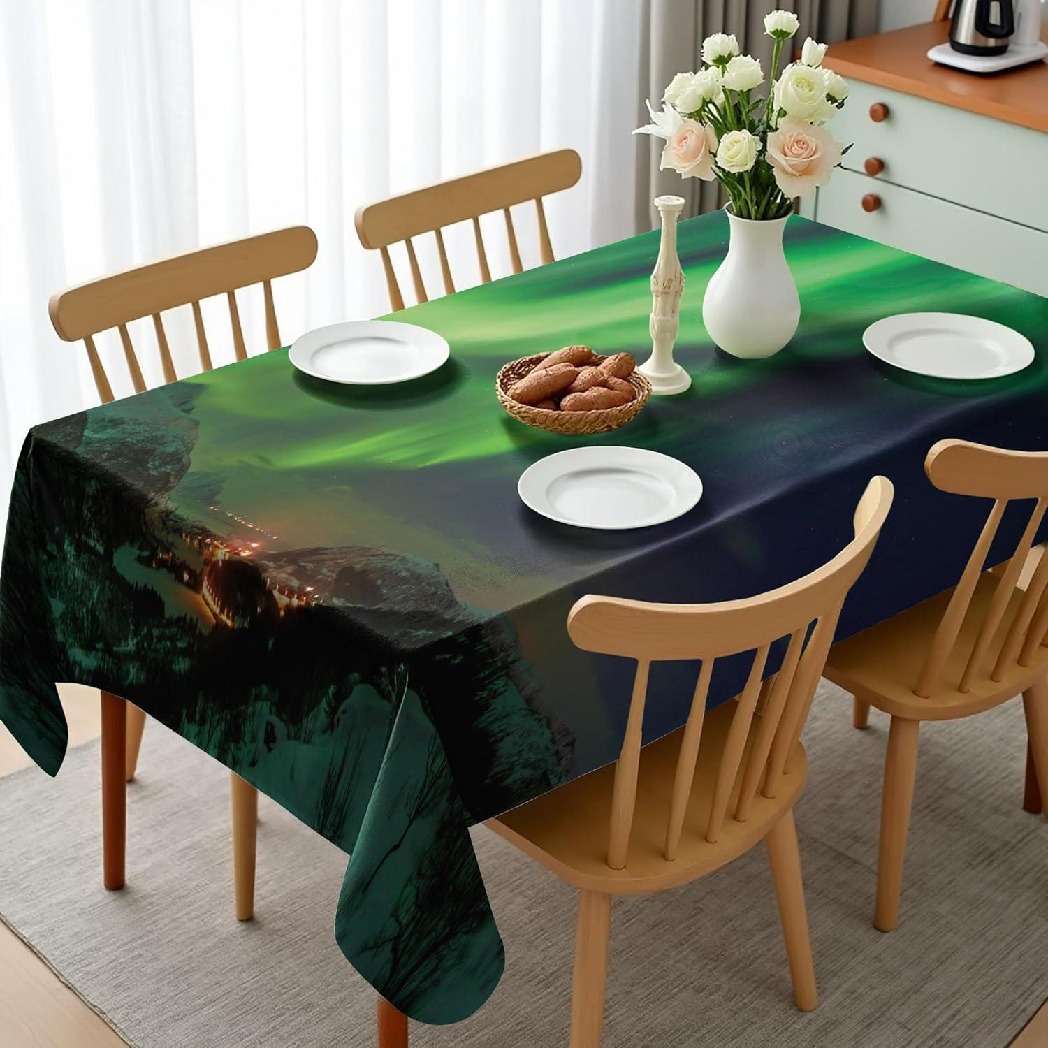 imageAmbesonne Tan and Brown Tablecloth Old Fashioned Check Plaid Pattern Scottish Tartan Inspired Geometric Design Rectangular Table Cover for Dining Room Kitchen Decor 52quot X 70quot Brown TanLime Green
