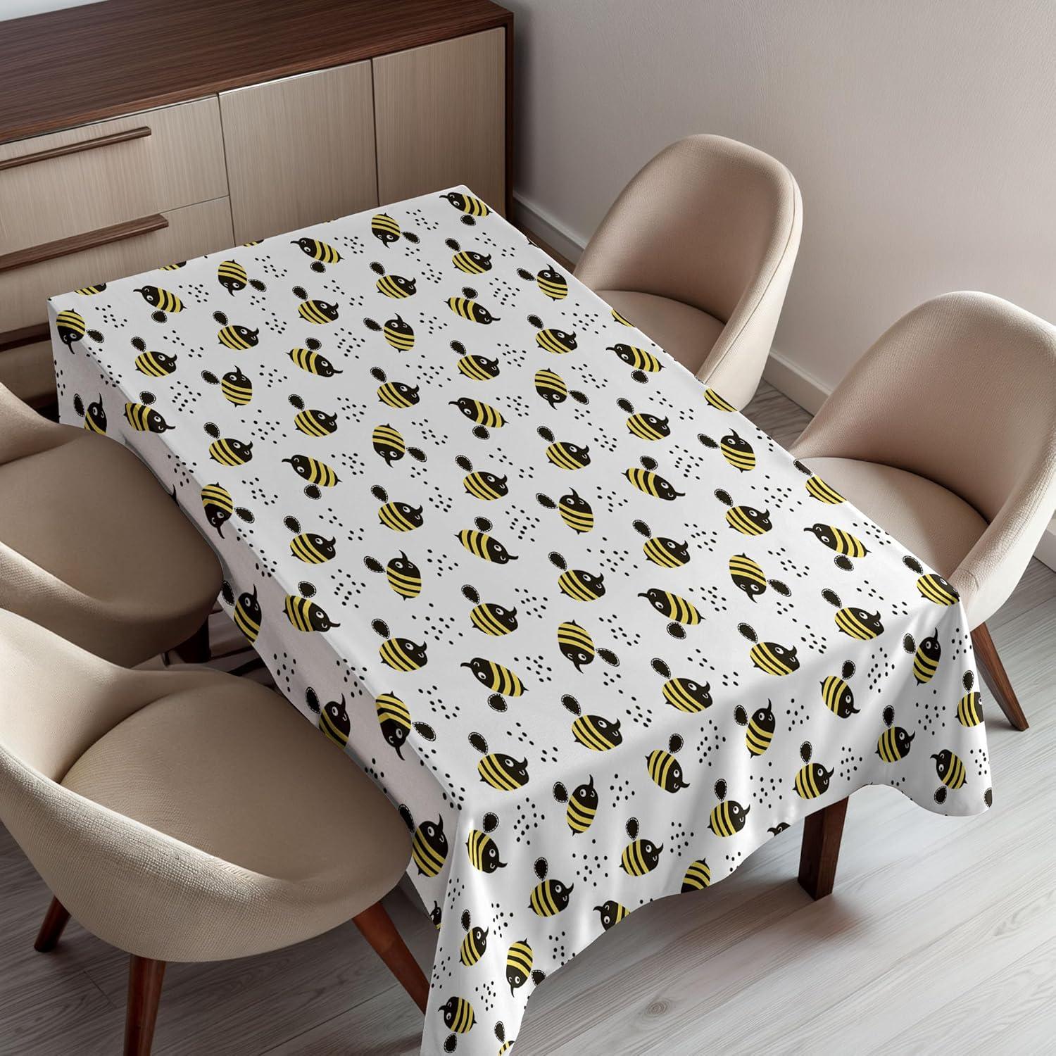 imageAmbesonne Tan and Brown Tablecloth Old Fashioned Check Plaid Pattern Scottish Tartan Inspired Geometric Design Rectangular Table Cover for Dining Room Kitchen Decor 52quot X 70quot Brown TanYellow White Black