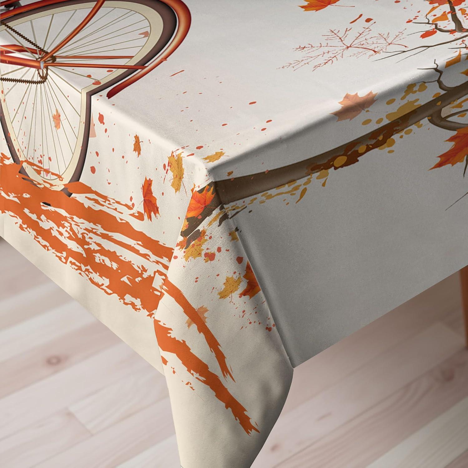 imageAmbesonne Tan and Brown Tablecloth Old Fashioned Check Plaid Pattern Scottish Tartan Inspired Geometric Design Rectangular Table Cover for Dining Room Kitchen Decor 52quot X 70quot Brown TanOrange White
