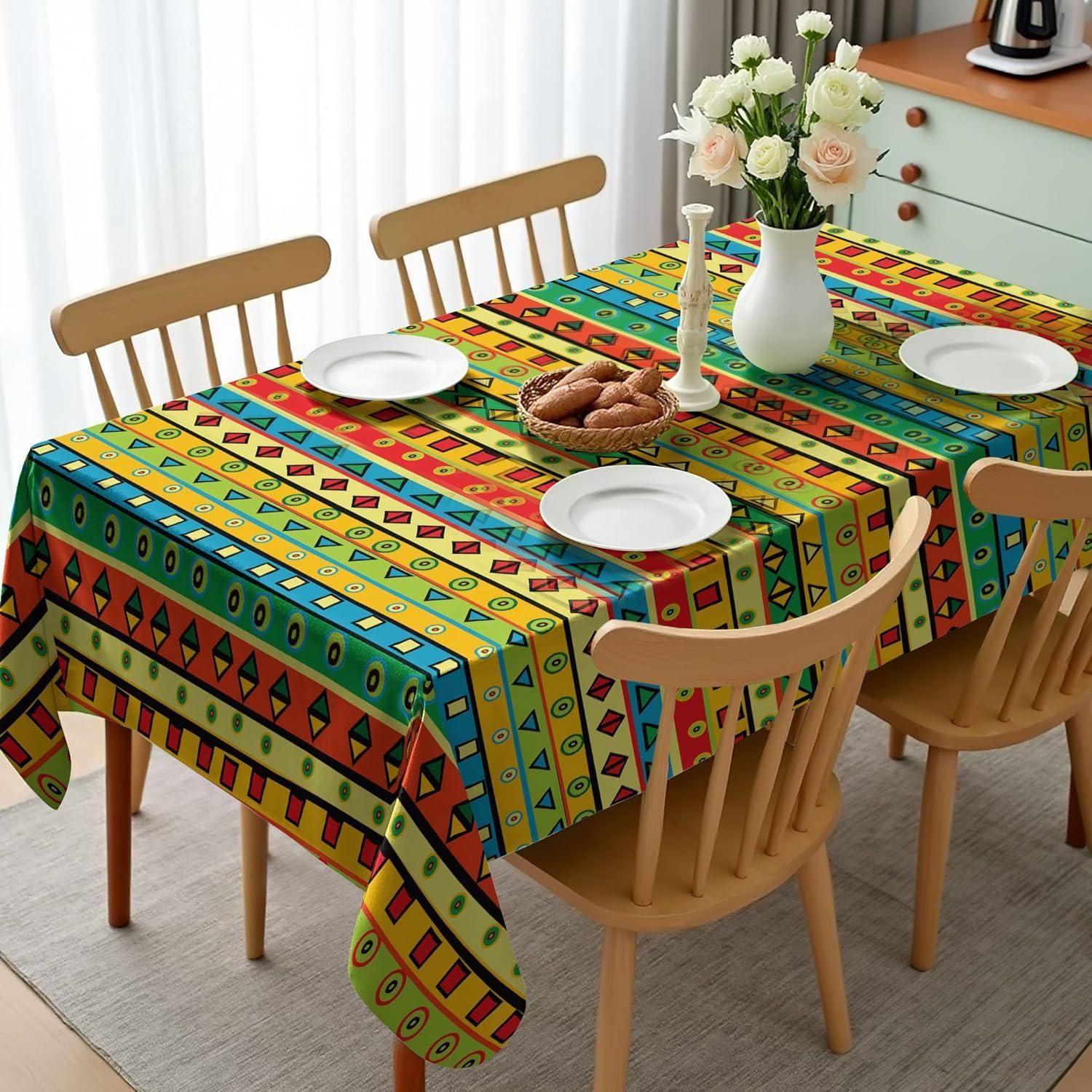 imageAmbesonne Tan and Brown Tablecloth Old Fashioned Check Plaid Pattern Scottish Tartan Inspired Geometric Design Rectangular Table Cover for Dining Room Kitchen Decor 52quot X 70quot Brown TanYellow Red