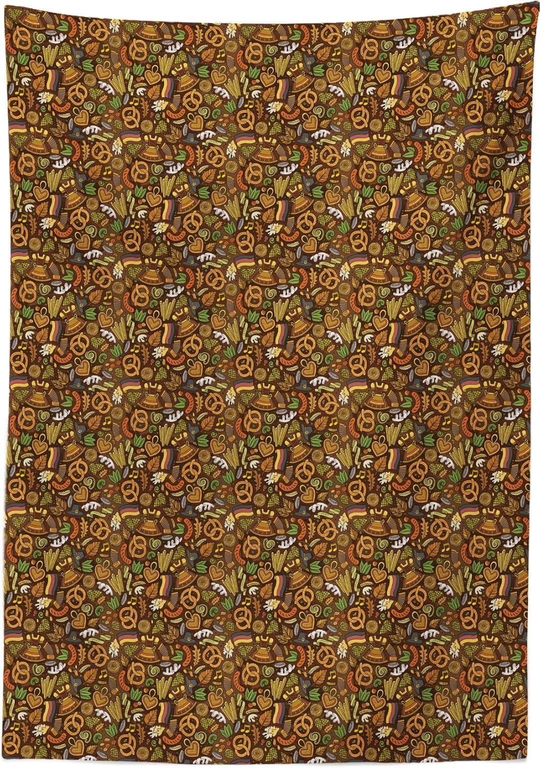 imageAmbesonne Tan and Brown Tablecloth Old Fashioned Check Plaid Pattern Scottish Tartan Inspired Geometric Design Rectangular Table Cover for Dining Room Kitchen Decor 52quot X 70quot Brown TanMulti Color