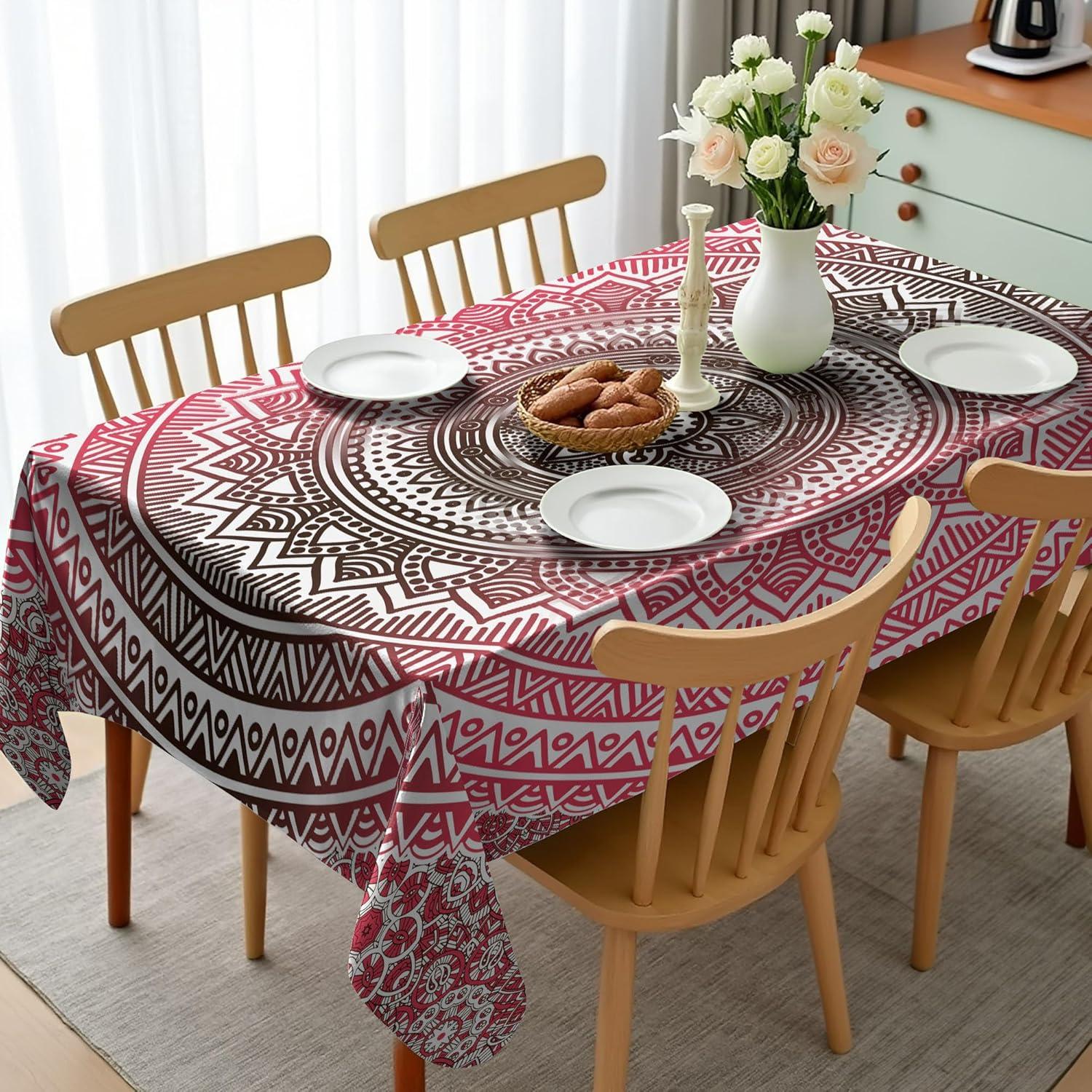 imageAmbesonne Tan and Brown Tablecloth Old Fashioned Check Plaid Pattern Scottish Tartan Inspired Geometric Design Rectangular Table Cover for Dining Room Kitchen Decor 52quot X 70quot Brown TanPink White