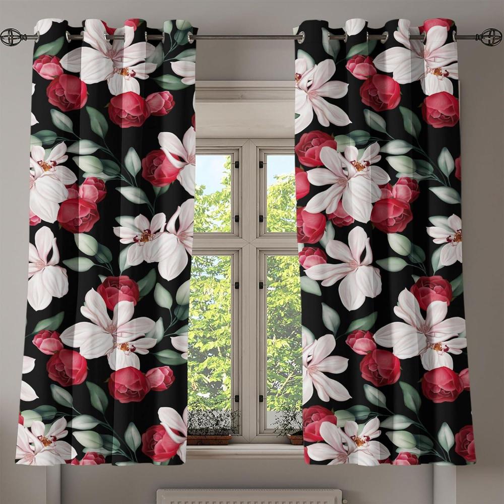 imageAmbesonne Abstract Grommet Curtain Grungy and Quirky Branch Like Jumble Ornaments Modern Neutral Tones Pattern Decorative 2Panel Window Drapes for Bedroom Living Room 50quot x 84quot Ivory and DimgrayDark Coral Pink