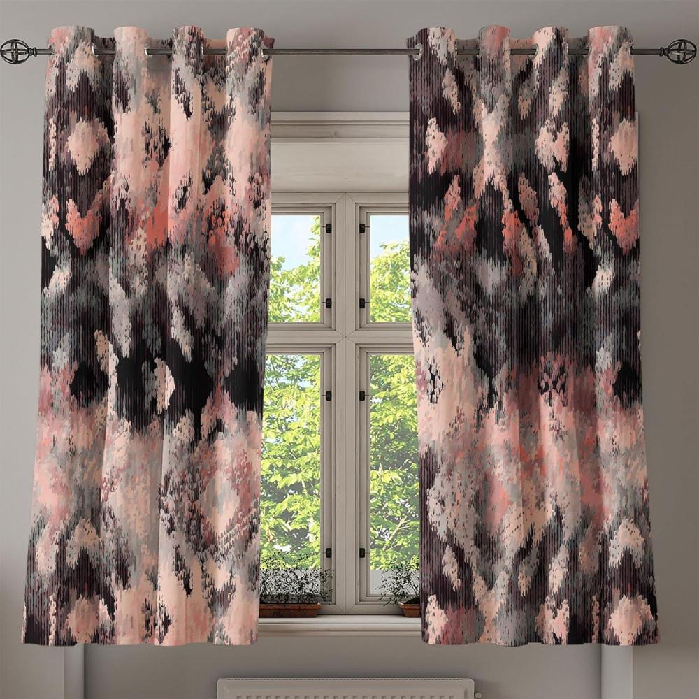 imageAmbesonne Abstract Grommet Curtain Grungy and Quirky Branch Like Jumble Ornaments Modern Neutral Tones Pattern Decorative 2Panel Window Drapes for Bedroom Living Room 50quot x 84quot Ivory and DimgrayBlush Charcoal Grey