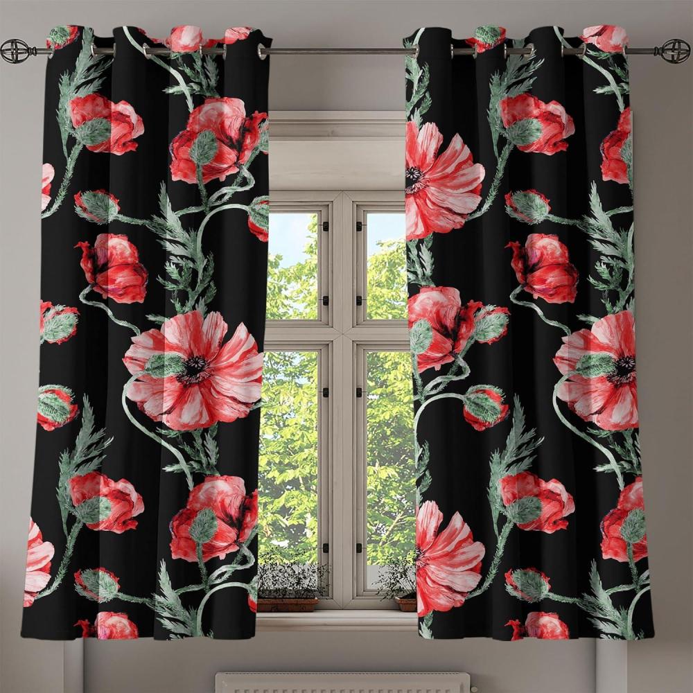 imageAmbesonne Abstract Grommet Curtain Grungy and Quirky Branch Like Jumble Ornaments Modern Neutral Tones Pattern Decorative 2Panel Window Drapes for Bedroom Living Room 50quot x 84quot Ivory and DimgrayDark Coral Green
