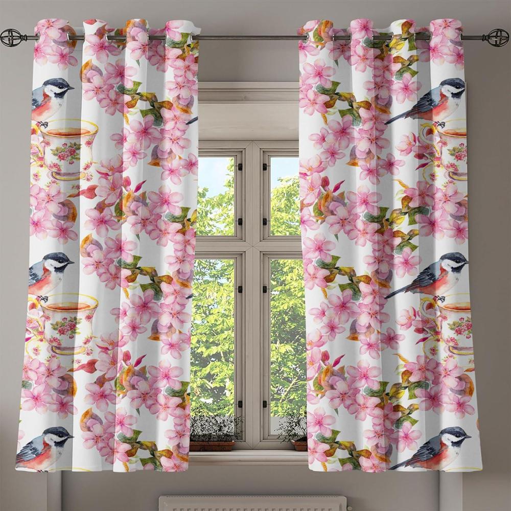 imageAmbesonne Abstract Grommet Curtain Grungy and Quirky Branch Like Jumble Ornaments Modern Neutral Tones Pattern Decorative 2Panel Window Drapes for Bedroom Living Room 50quot x 84quot Ivory and DimgrayOff White Pale Pink