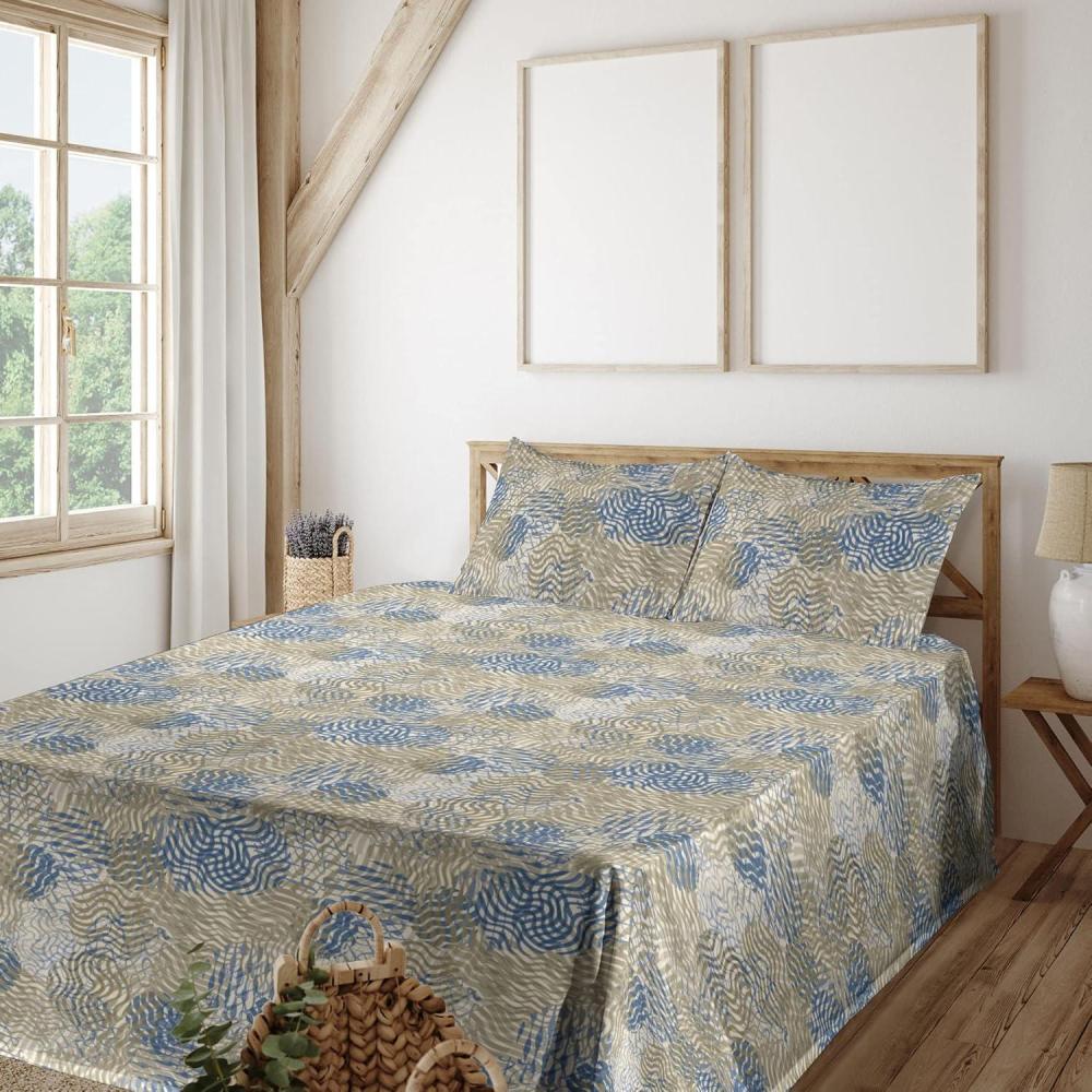 imageAmbesonne Butterflies Sheet Set Watercolor Design Branches Spring Life on Neutral Colored Backdrop Fitted and Flat Sheet with Pillowcases Bedding Accent 4 Piece Set Queen Pale Grey Sepia BlushAvocado Green Cobalt Blue