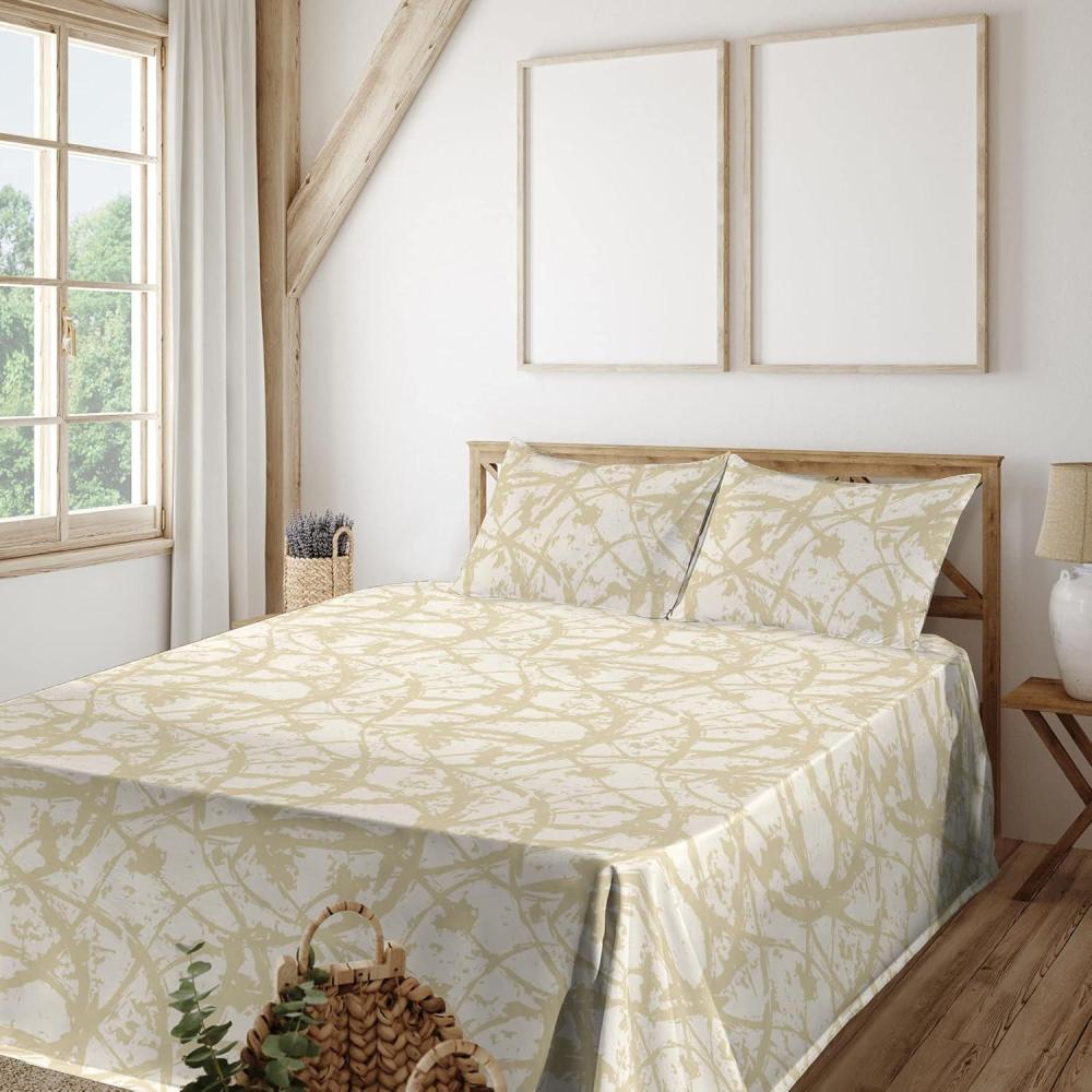 imageAmbesonne Butterflies Sheet Set Watercolor Design Branches Spring Life on Neutral Colored Backdrop Fitted and Flat Sheet with Pillowcases Bedding Accent 4 Piece Set Queen Pale Grey Sepia BlushAvocado Green Eggshell
