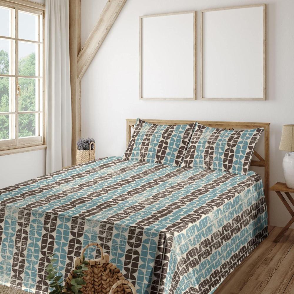 imageAmbesonne Butterflies Sheet Set Watercolor Design Branches Spring Life on Neutral Colored Backdrop Fitted and Flat Sheet with Pillowcases Bedding Accent 4 Piece Set Queen Pale Grey Sepia BlushCadet Blue Champagne