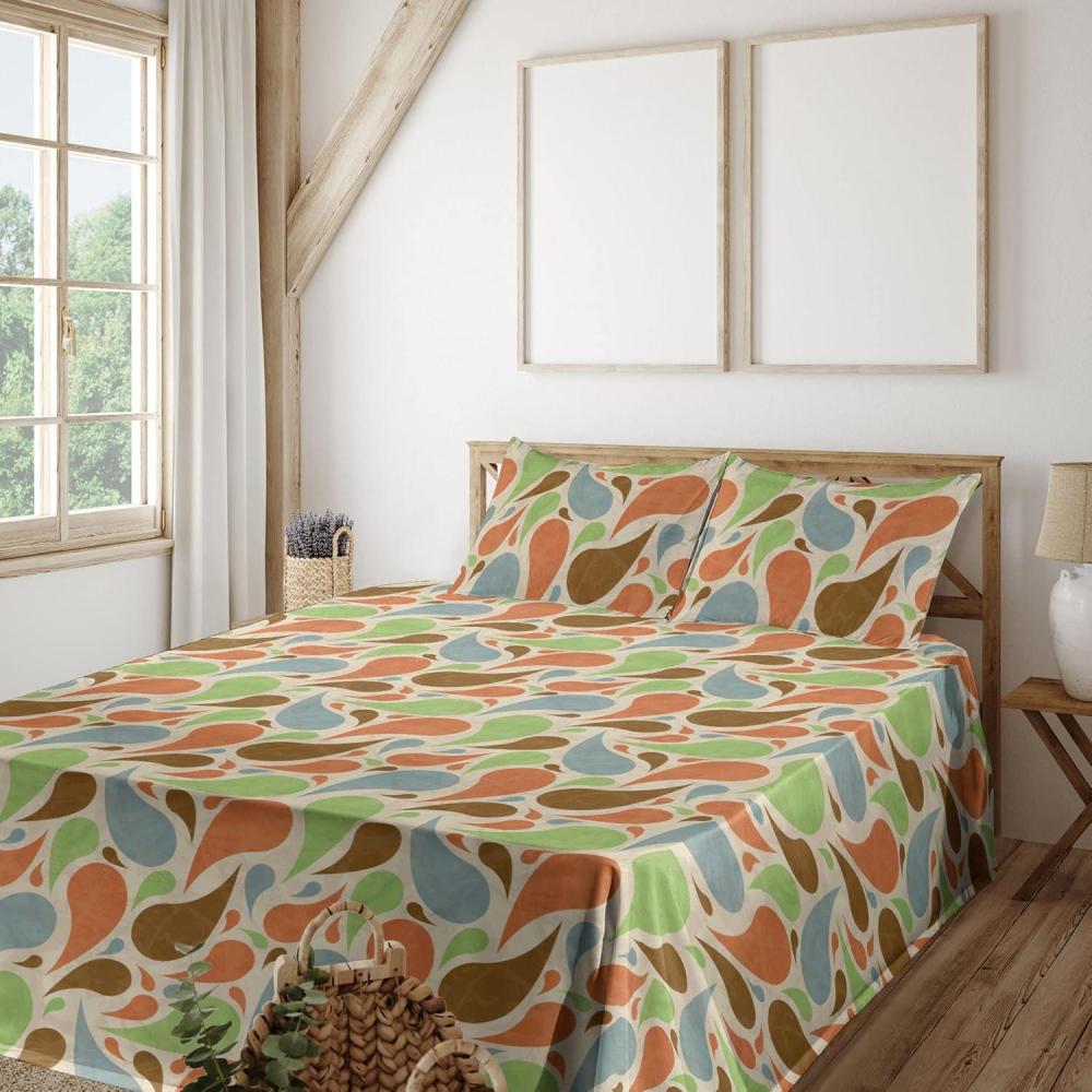 imageAmbesonne Butterflies Sheet Set Watercolor Design Branches Spring Life on Neutral Colored Backdrop Fitted and Flat Sheet with Pillowcases Bedding Accent 4 Piece Set Queen Pale Grey Sepia BlushBurnt Sienna Cadet Blue