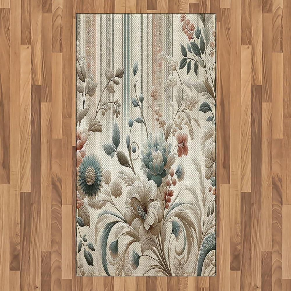 imageAmbesonne Classic Area Rug Hedonistic Pampered Room in Muted Tones Neutral Colors Rich Ornament Flat Woven Accent Rug for Living Room Bedroom Dining Room 4 X 5 7quot Coconut and Off WhiteEggshell Pale Slate Blue