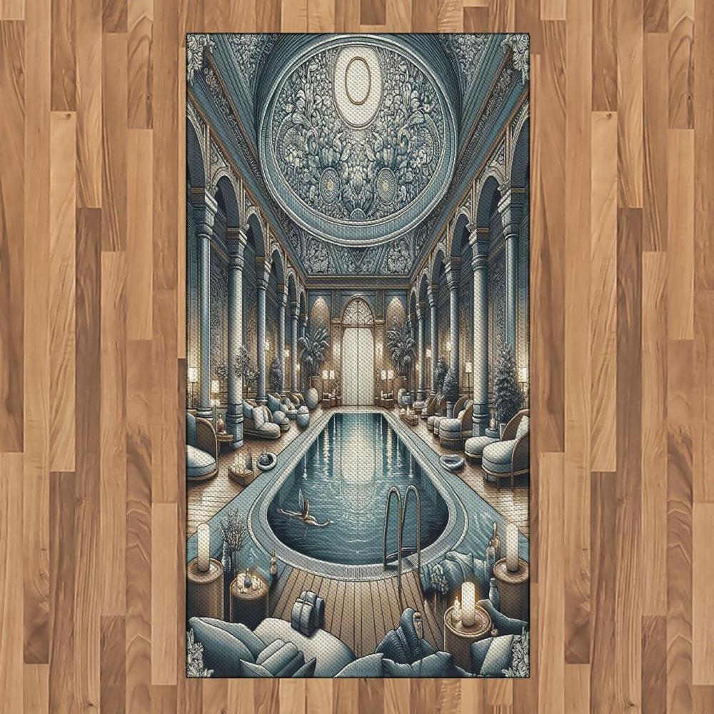 imageAmbesonne Classic Area Rug Hedonistic Pampered Room in Muted Tones Neutral Colors Rich Ornament Flat Woven Accent Rug for Living Room Bedroom Dining Room 4 X 5 7quot Coconut and Off WhitePale Taupe Blue Grey