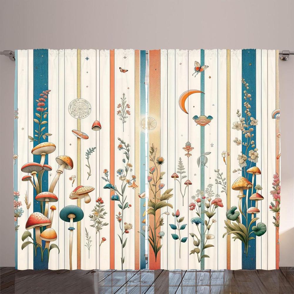 imageAmbesonne Classic Curtains Extravagant Hall with Oceanic and Neutral Color Details Room View Print Living Room Bedroom Window Drapes 2 Panel Set 108quot X 90quot Coconut and Sea BluePetrol Blue Salmon White