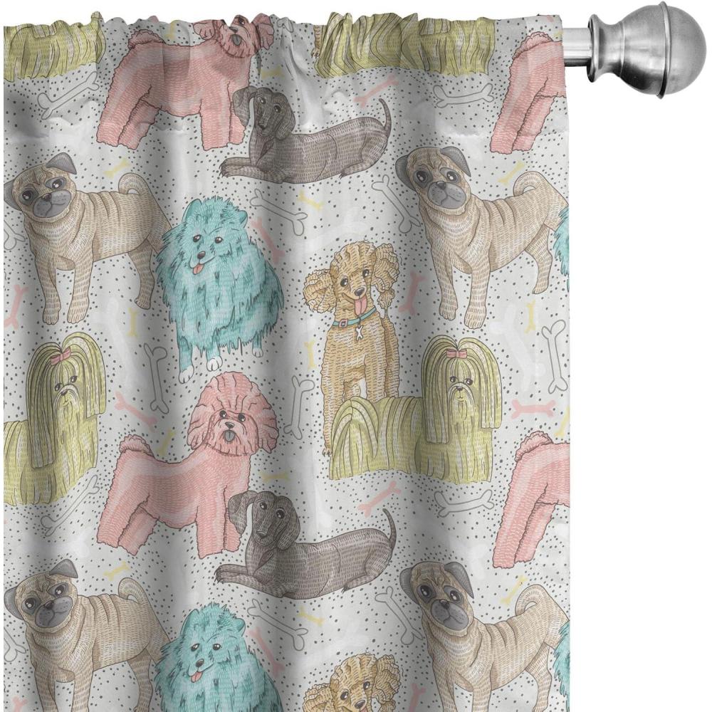 imageAmbesonne Eucalyptus Curtains Modern Themed Branches on Marble Print Abstarct and Neutral Swirls Window Treatments 2 Panel Set for Living Room Bedroom Pair of  28quot x 63quot Grey Teal and Sage GreenPink Teal
