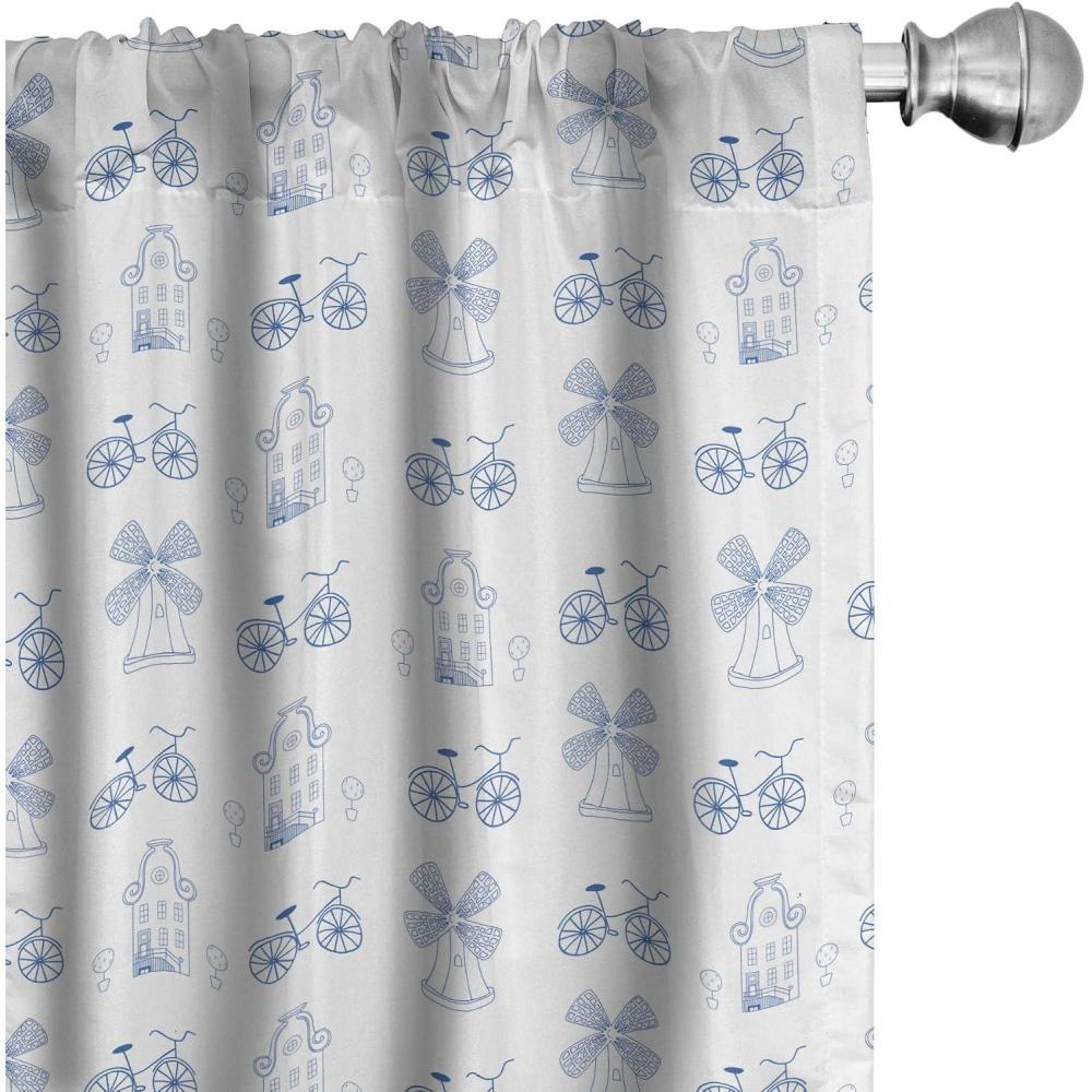 imageAmbesonne Eucalyptus Curtains Modern Themed Branches on Marble Print Abstarct and Neutral Swirls Window Treatments 2 Panel Set for Living Room Bedroom Pair of  28quot x 63quot Grey Teal and Sage GreenNight Blue
