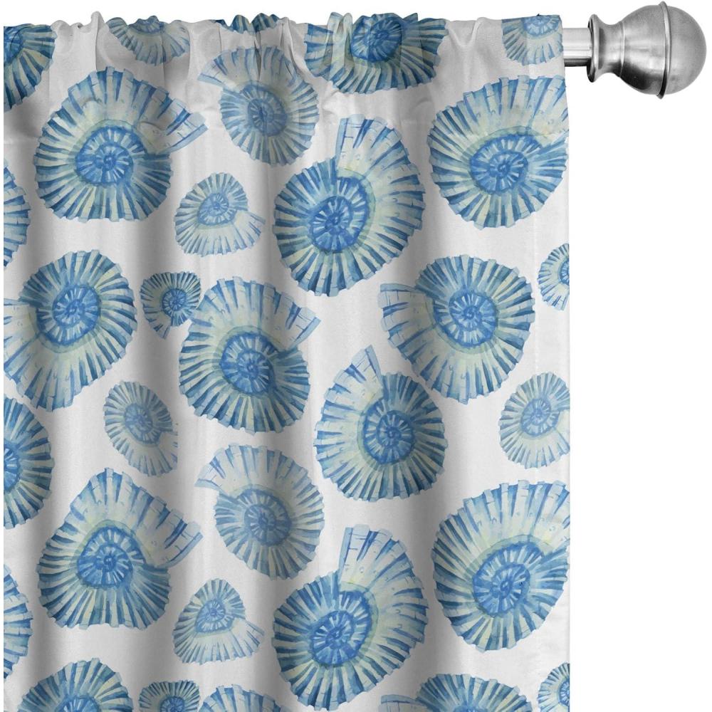 imageAmbesonne Eucalyptus Curtains Modern Themed Branches on Marble Print Abstarct and Neutral Swirls Window Treatments 2 Panel Set for Living Room Bedroom Pair of  28quot x 63quot Grey Teal and Sage GreenBlue Pale Blue White