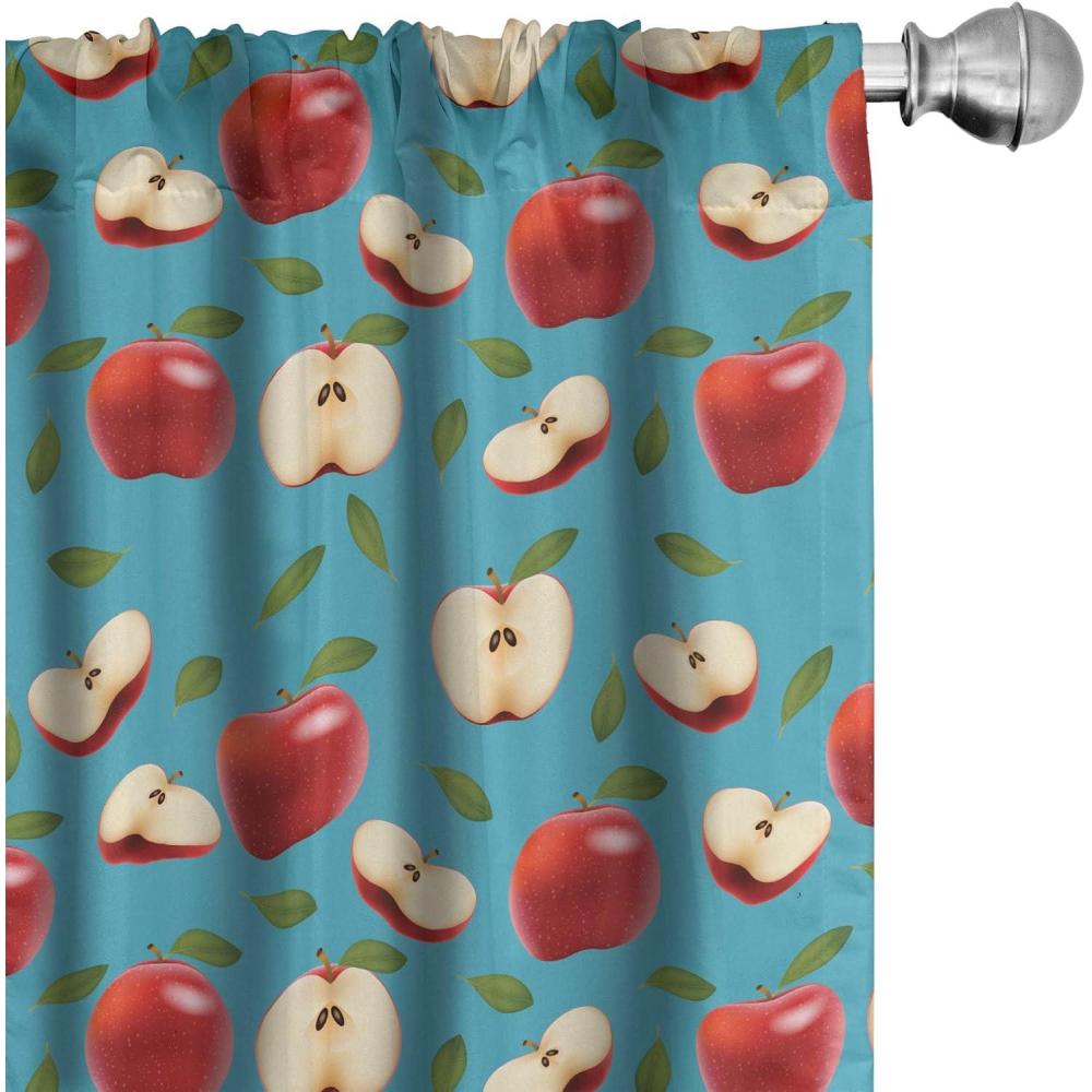 imageAmbesonne Eucalyptus Curtains Modern Themed Branches on Marble Print Abstarct and Neutral Swirls Window Treatments 2 Panel Set for Living Room Bedroom Pair of  28quot x 63quot Grey Teal and Sage GreenCream Blue