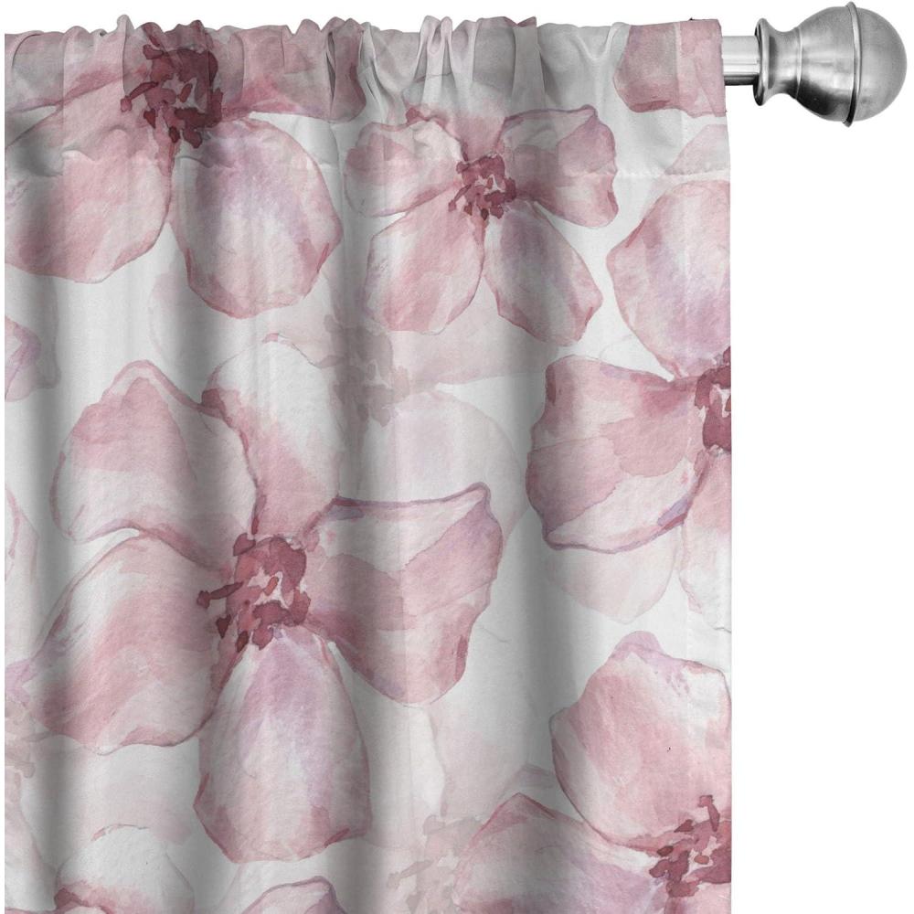 imageAmbesonne Floral Boho Curtains Dreamy Autumn Time Flowers Pattern with Romantic Aura Neutral Art Window Treatments 2 Panel Set for Living Room Bedroom Pair of 28quot x 95quot Pale Pink Coral WhitePale Pink Dried Rose