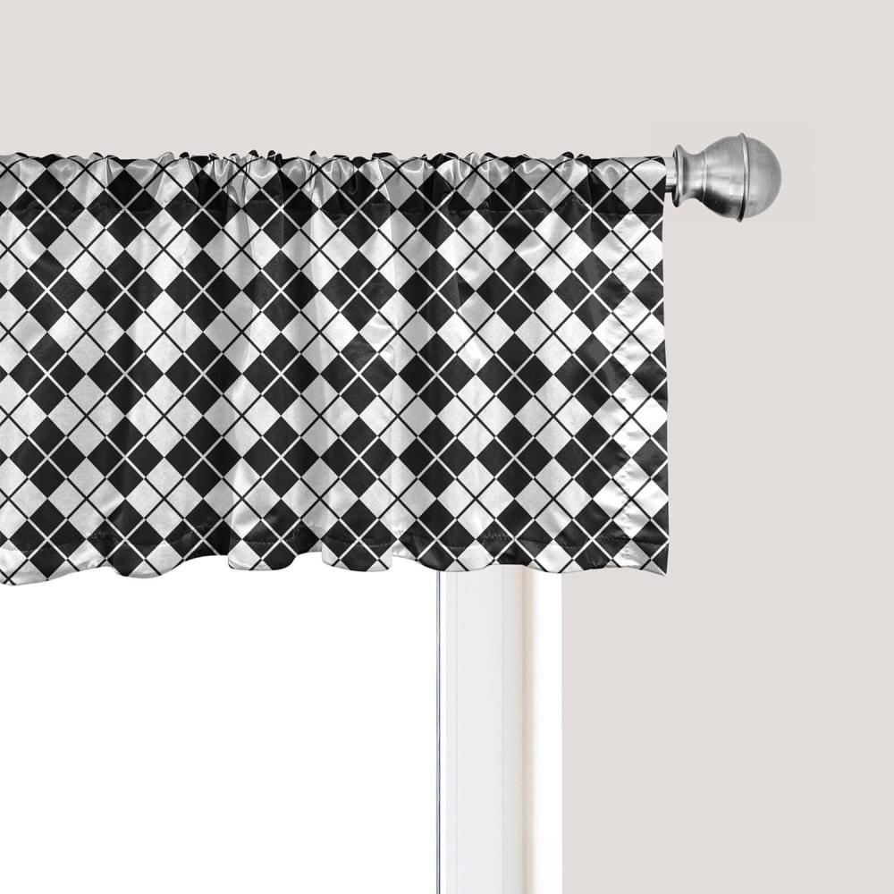 imageAmbesonne Floral Window Valance Flower Petals Blossoms Leaves and Bird Sitting Vintage Inspired Image Curtain Valance for Kitchen Bedroom Decor with Rod Pocket 54quot X 12quot Coral Fern Green WhiteBlack White