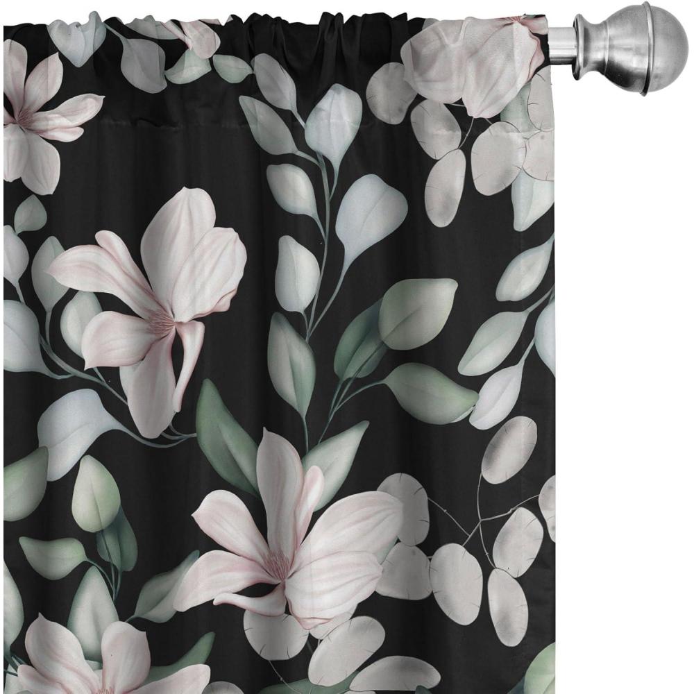 imageAmbesonne Leaf Print Curtains Neutral Toned Woodland Branches Leaves Design on Grunge Striped Back Window Treatments 2 Panel Set for Living Room Bedroom Pair of 28quot x 95quot Grey Teal Pale RedwoodPale Rose Reseda Green