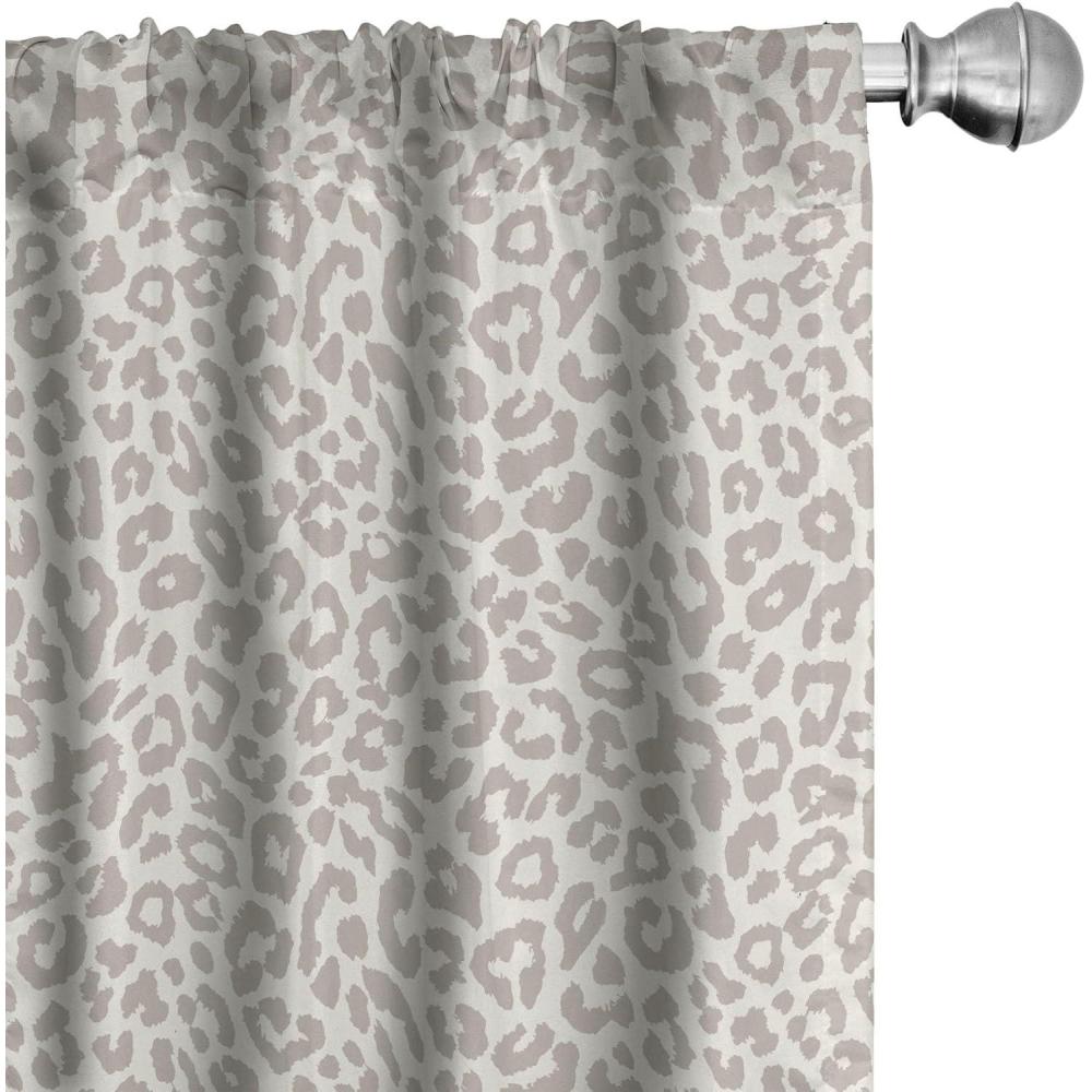 imageAmbesonne Leopard Curtains Skin Print in Beige and Brown Shades Wildlife Nature Savannah Abstract Layout Window Treatments 2 Panel Set for Living Room Bedroom Pair of 28quot x 63quot Ivory