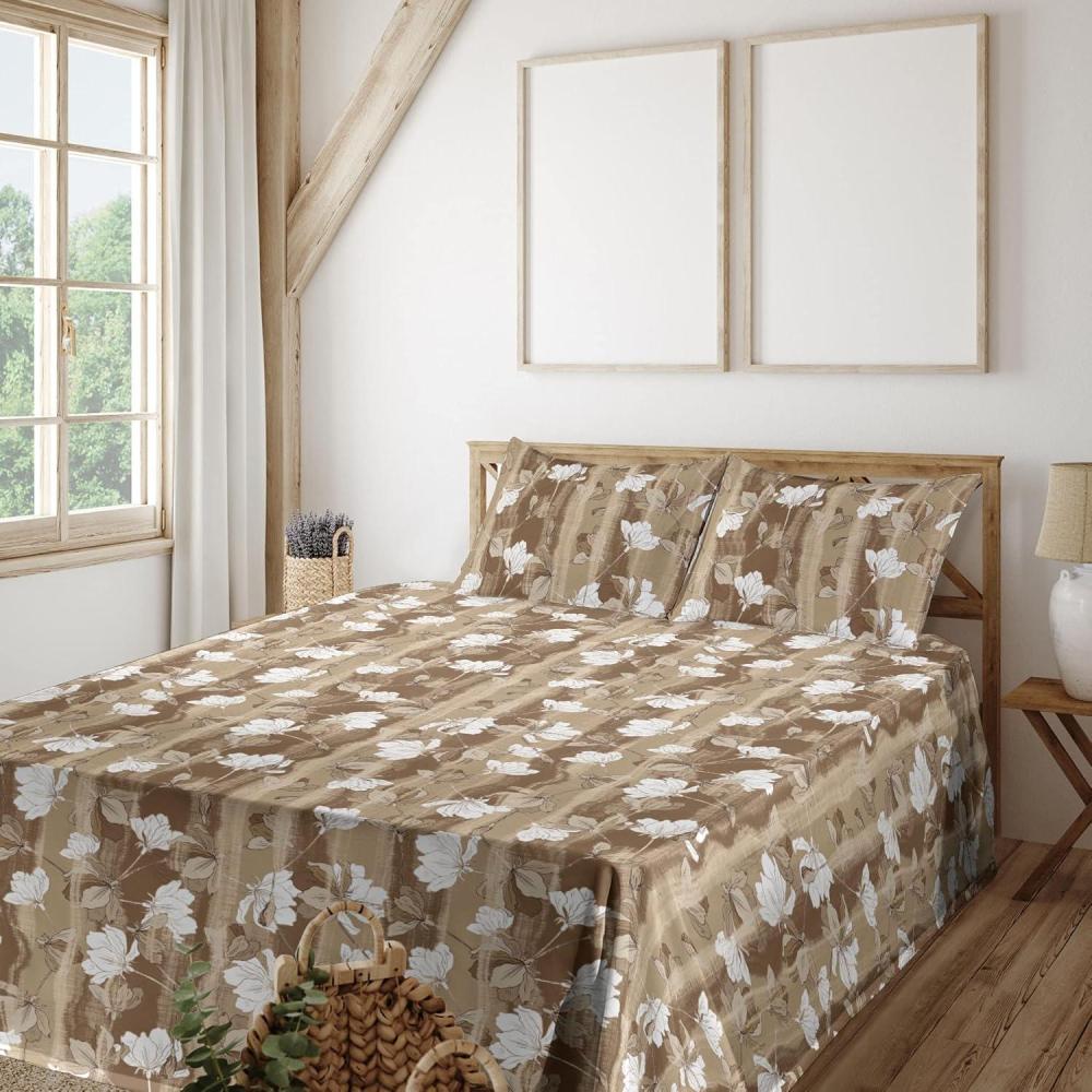 imageAmbesonne Meadow Vibes Sheet Set Line Art Neutral Colors Boho Pampas Design on Geometric Back Print Fitted and Flat Sheet with Pillowcase Bedding Accent 3 Piece Set Twin Pale Salmon Off WhiteWhite Umber Pale Camel