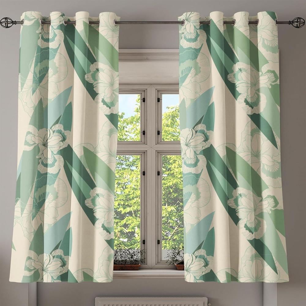 imageAmbesonne Moth Boho Grommet Curtain Neutral Chocolate Tones Wingy Animals with Cosmic Stars Moons and Stripes Print Decorative 2Panel Window Drapes for Bedroom Living Room 50quot x 72quot Sepia BeigeLaurel Green Pale Seafoam