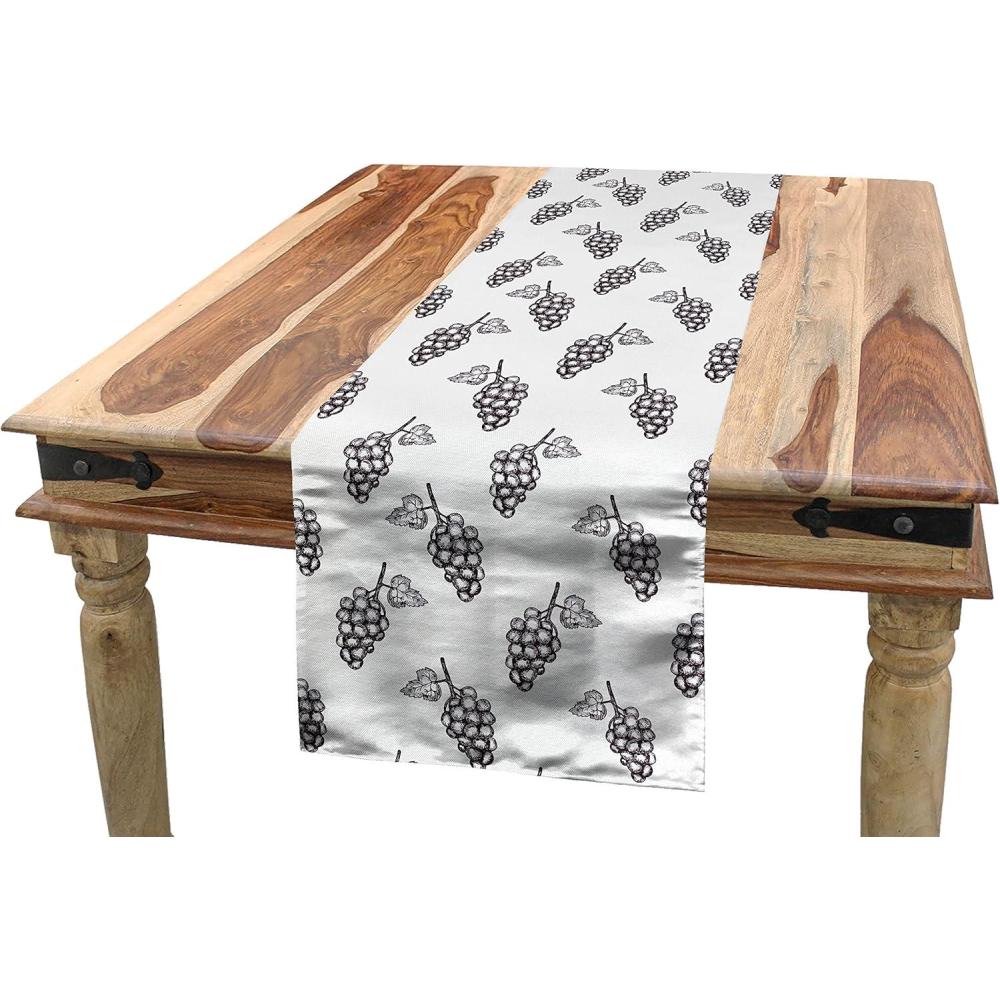 imageAmbesonne Plaid Table Runner RetroModern Style Checkered Pattern Squares and Stripes Abstract Old Fashioned Rectangle Scarf for Dining Room Kitchen Table Setting Decor 12quot X 120quot Orange WhiteGrey White