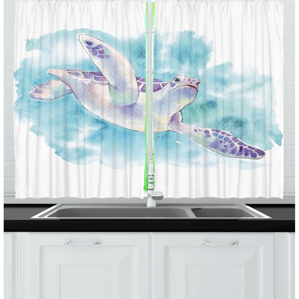imageAmbesonne Retro Kitchen Curtains Classical Plaid Pattern Scottish Striped Tartan Traditional Graphic Illustration Window Drapes 2 Panel Set for Kitchen Cafe Decor 55quot X 39quot Vermilion BlackTurquoise Lilac