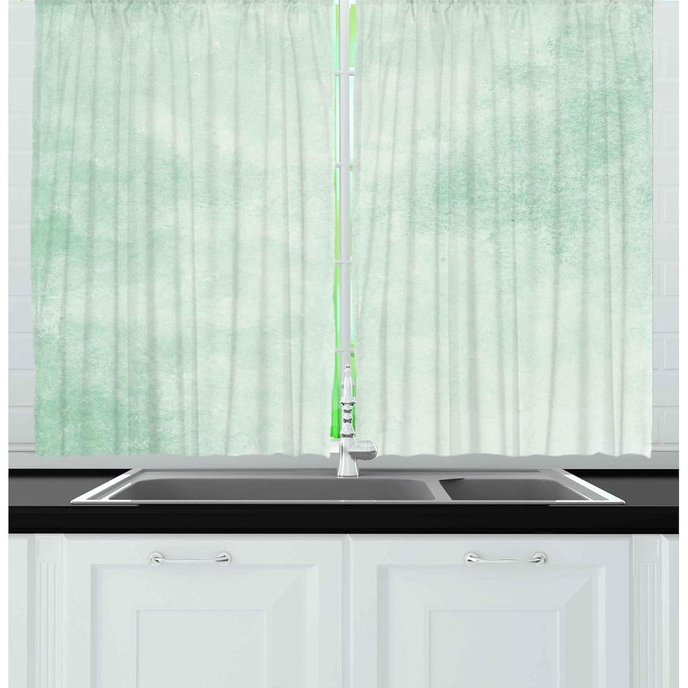 imageAmbesonne Retro Kitchen Curtains Classical Plaid Pattern Scottish Striped Tartan Traditional Graphic Illustration Window Drapes 2 Panel Set for Kitchen Cafe Decor 55quot X 39quot Vermilion BlackOff White Green