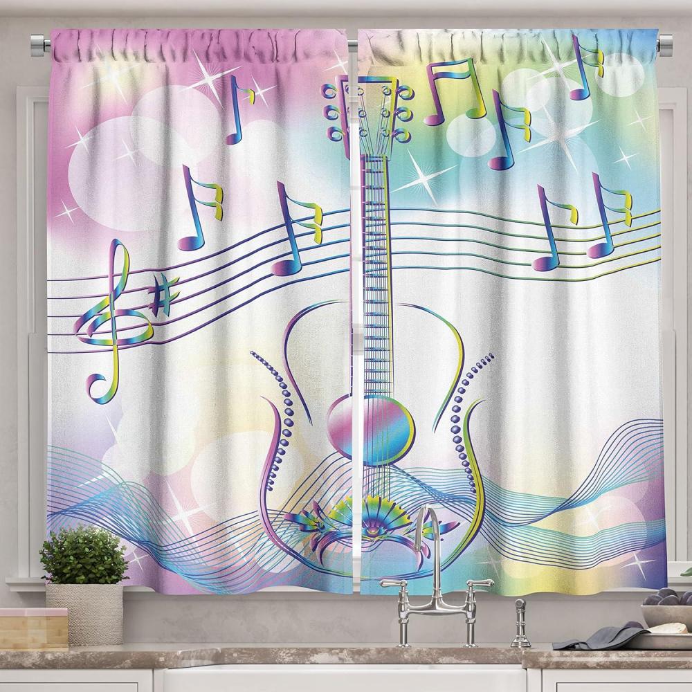 imageAmbesonne Retro Kitchen Curtains Classical Plaid Pattern Scottish Striped Tartan Traditional Graphic Illustration Window Drapes 2 Panel Set for Kitchen Cafe Decor 55quot X 39quot Vermilion BlackPale Blue Pink and White