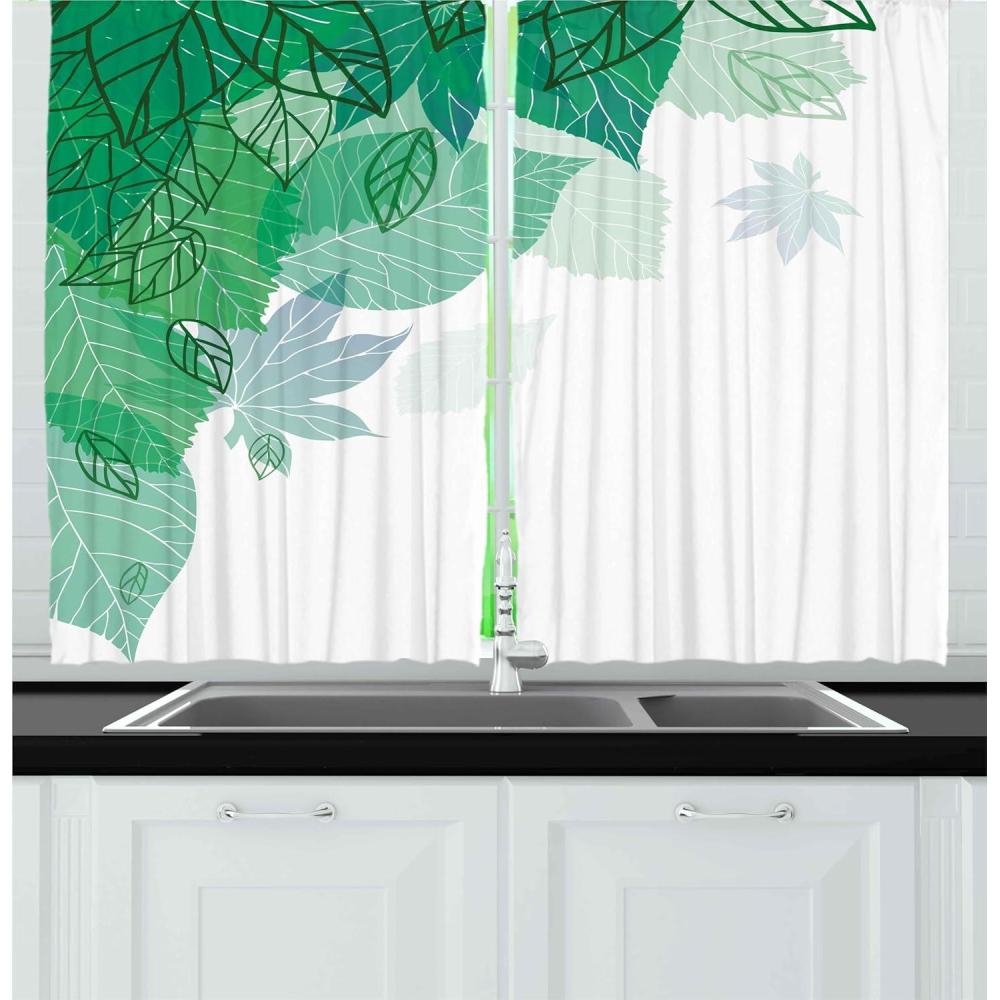 imageAmbesonne Retro Kitchen Curtains Classical Plaid Pattern Scottish Striped Tartan Traditional Graphic Illustration Window Drapes 2 Panel Set for Kitchen Cafe Decor 55quot X 39quot Vermilion BlackJade Green