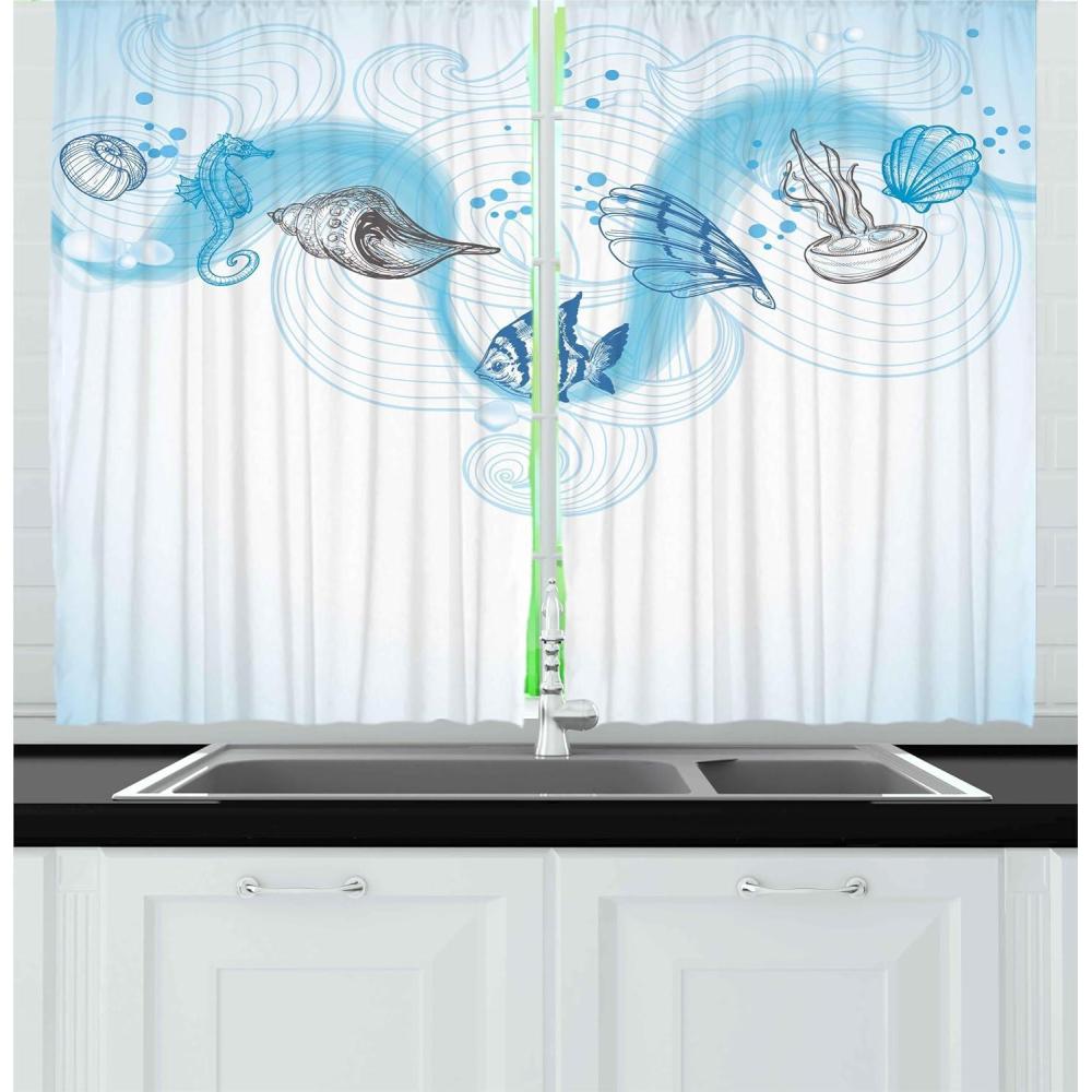 imageAmbesonne Retro Kitchen Curtains Classical Plaid Pattern Scottish Striped Tartan Traditional Graphic Illustration Window Drapes 2 Panel Set for Kitchen Cafe Decor 55quot X 39quot Vermilion BlackBlue Grey
