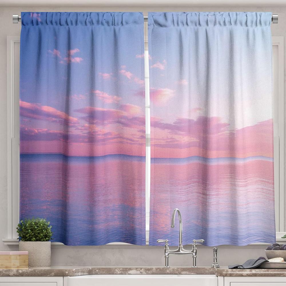 imageAmbesonne Retro Kitchen Curtains Classical Plaid Pattern Scottish Striped Tartan Traditional Graphic Illustration Window Drapes 2 Panel Set for Kitchen Cafe Decor 55quot X 39quot Vermilion BlackPink Blue