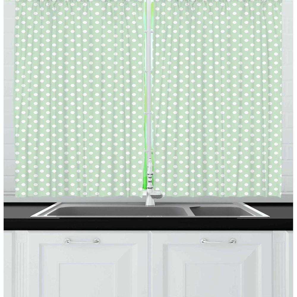 imageAmbesonne Retro Kitchen Curtains Classical Plaid Pattern Scottish Striped Tartan Traditional Graphic Illustration Window Drapes 2 Panel Set for Kitchen Cafe Decor 55quot X 39quot Vermilion BlackGreen White