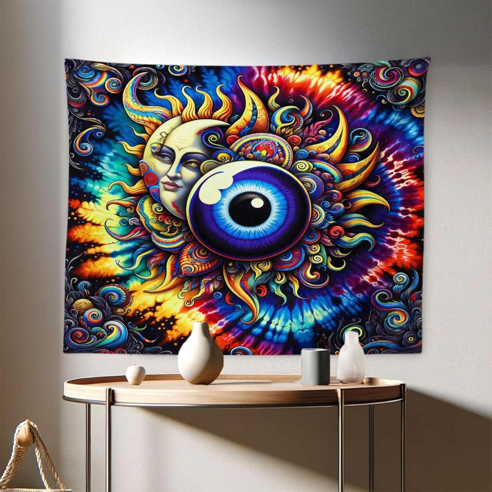 imageAmbesonne Rustic Tapestry Close Line of Poppy Petals Field Meadow Summer Holiday Sun Plant Floral Theme Wide Wall Hanging for Bedroom Living Room Dorm 60quot X 40quot Orange BrownBlue Orange Multicolor